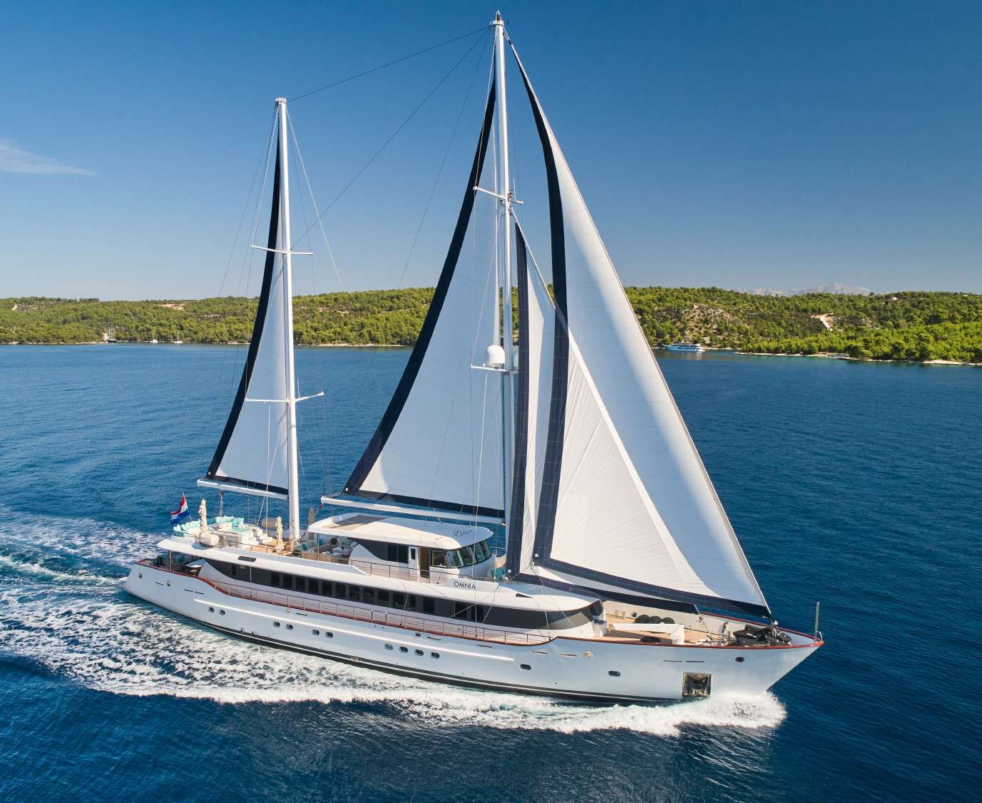 Omnia gulet amenities exterior deck in Croatia