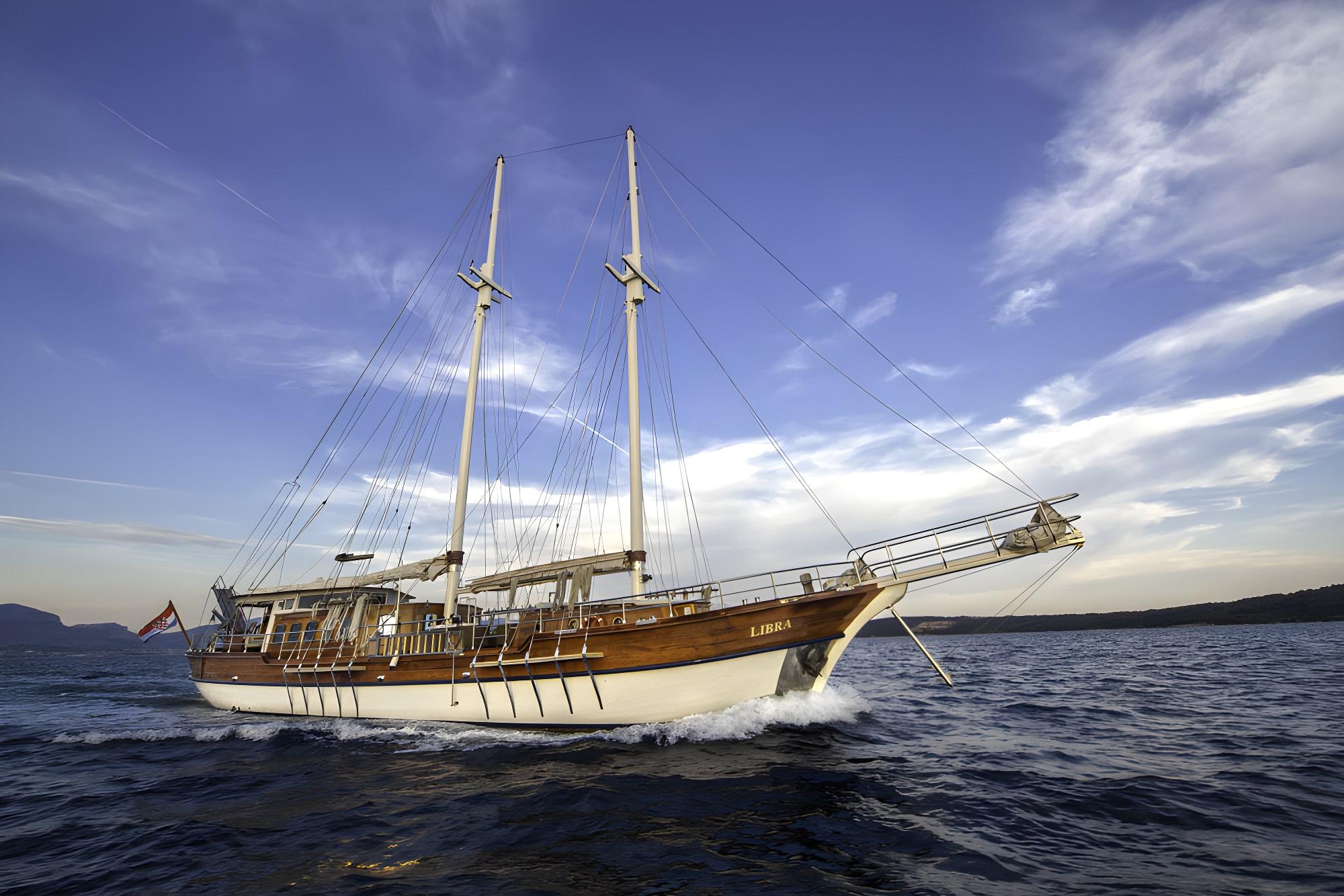 Libra gulet amenities exterior deck in Croatia