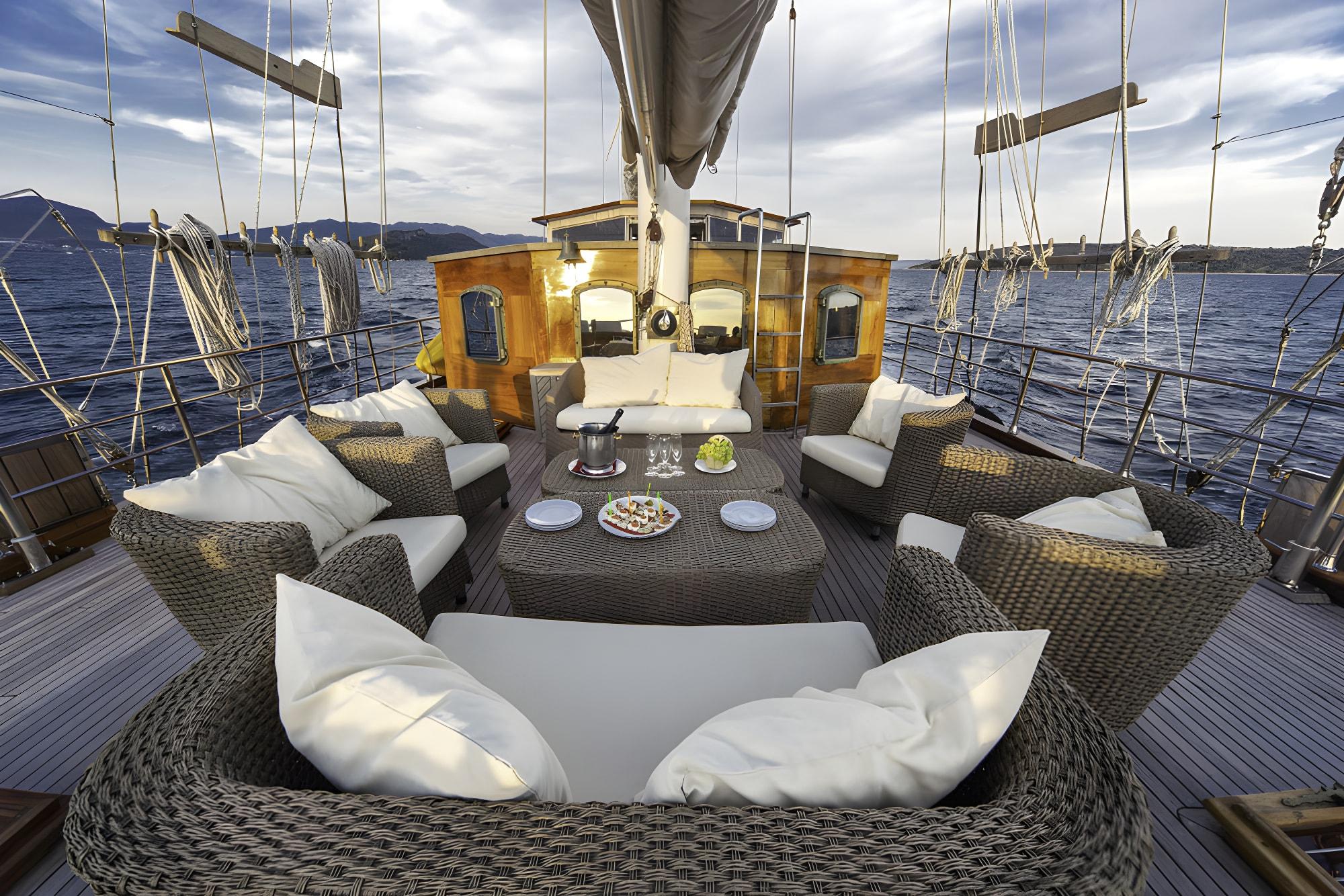 Libra gulet amenities exterior deck in Croatia