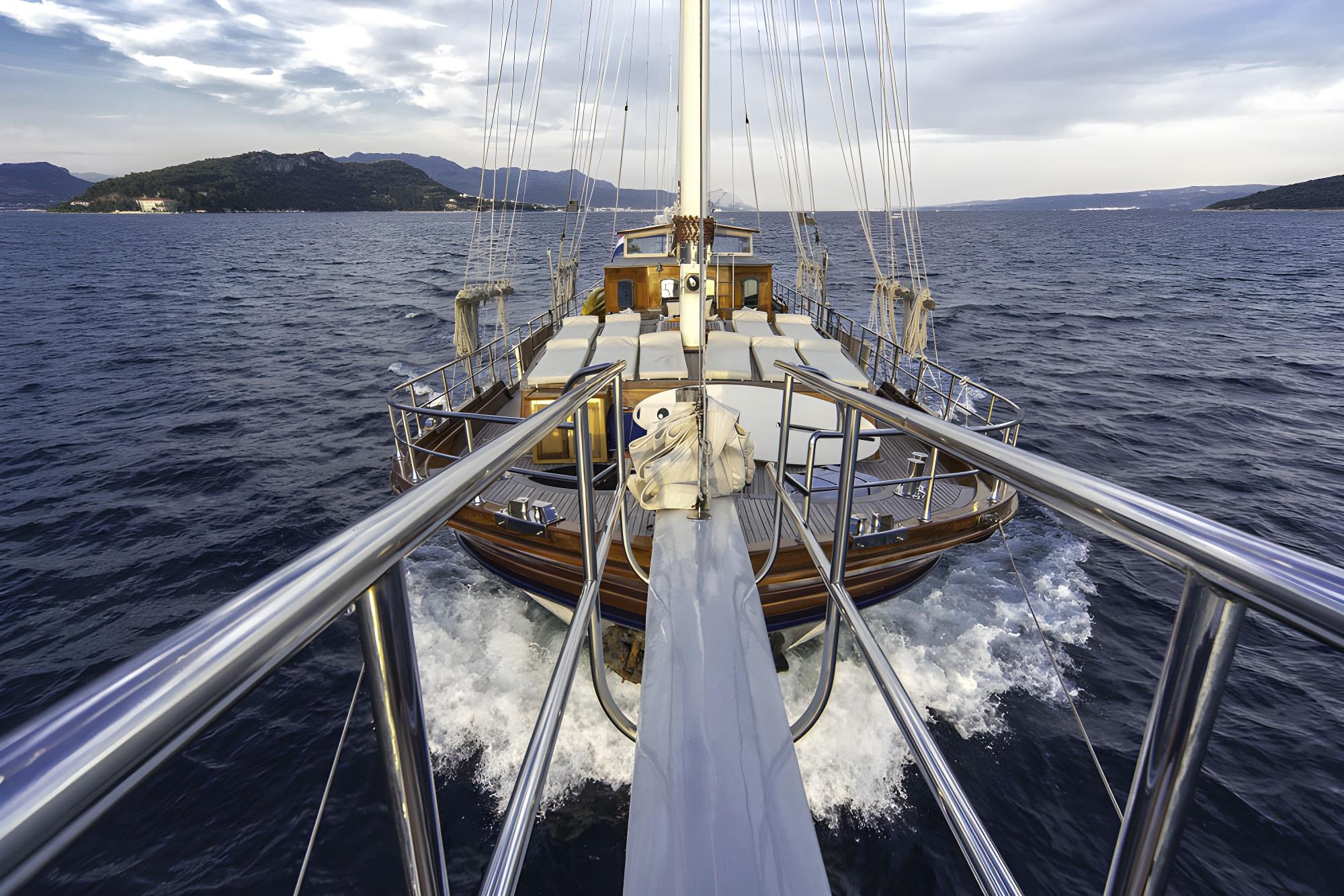 Libra gulet amenities exterior deck in Croatia