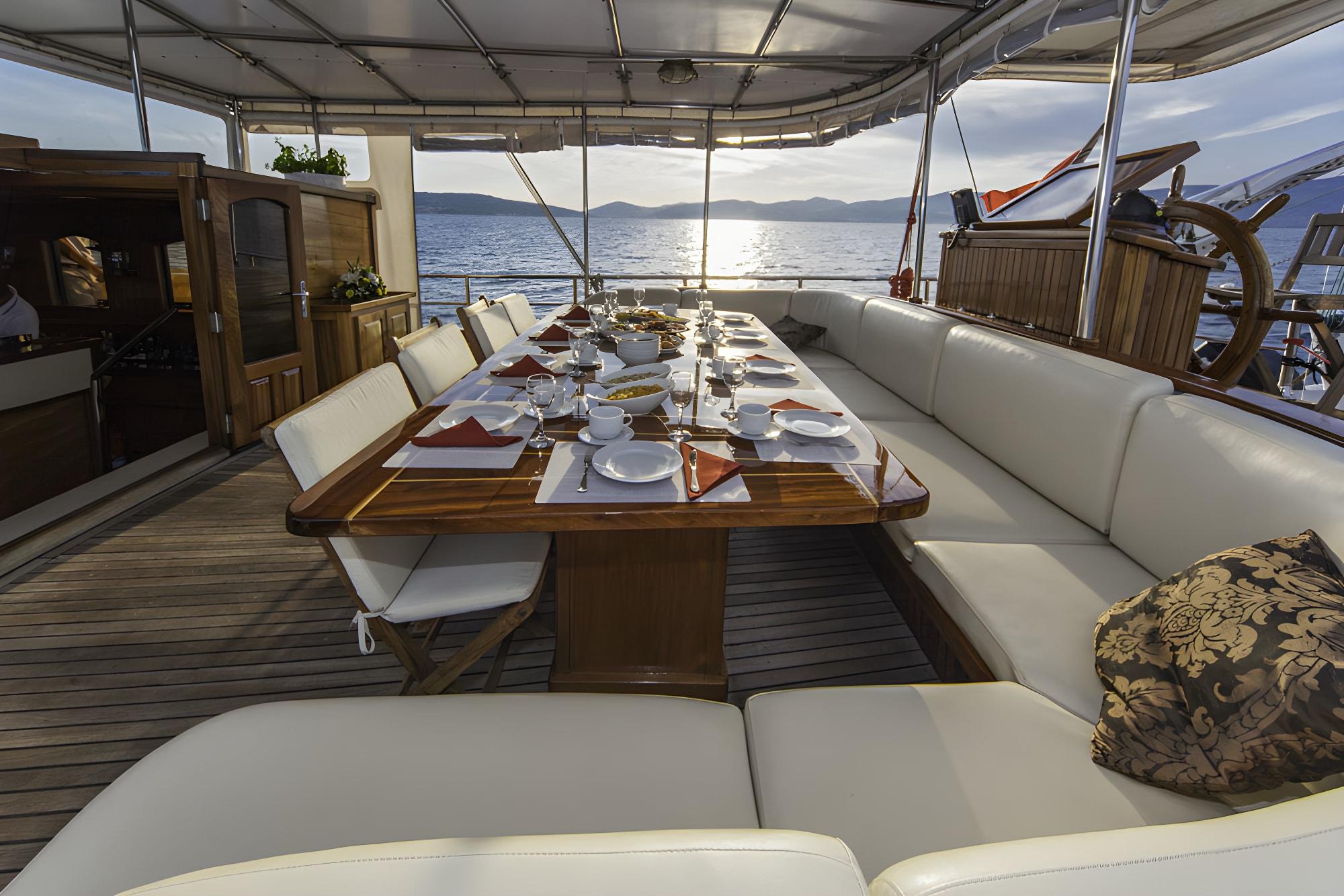 Libra gulet amenities exterior deck in Croatia