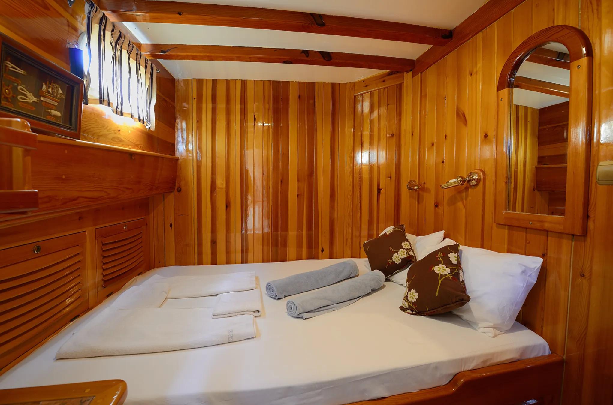 Xenos 2 gulet accommodation interior cabin in Türkiye