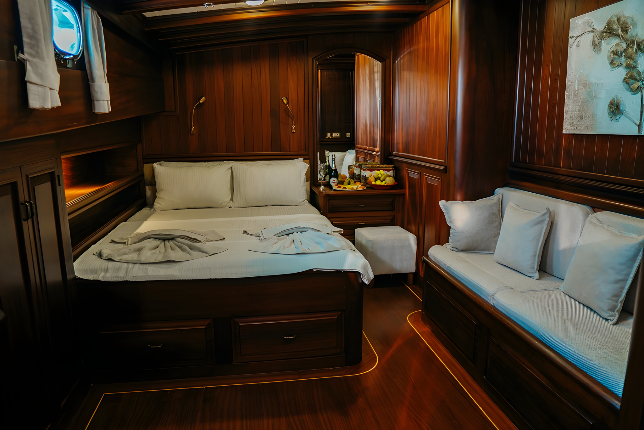 Wicked Felina gulet accommodation interior cabin in Türkiye