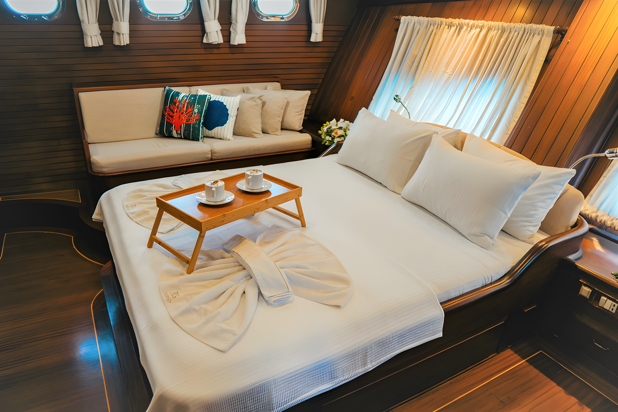 Wicked Felina gulet accommodation interior cabin in Türkiye