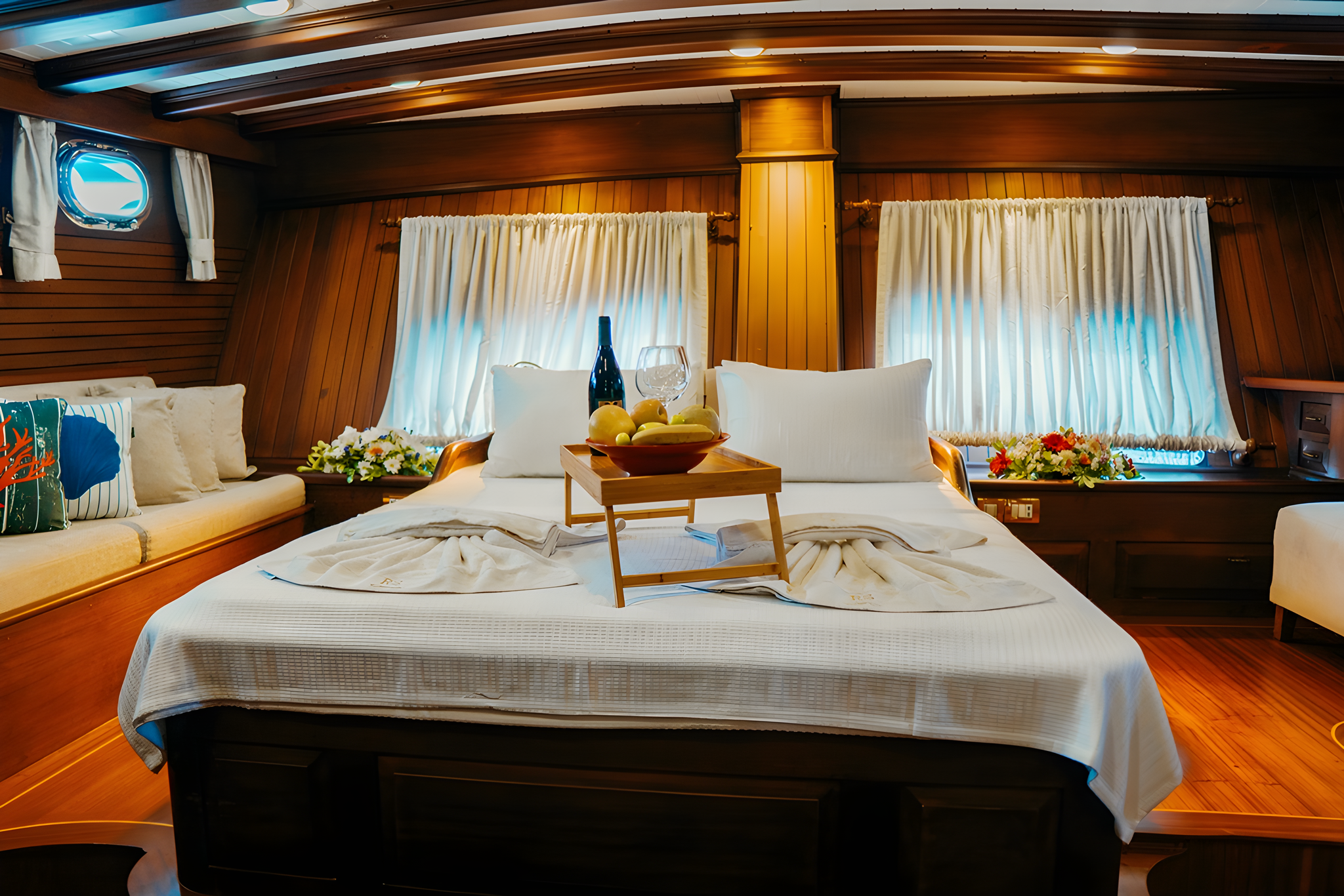 Wicked Felina gulet accommodation interior cabin in Türkiye