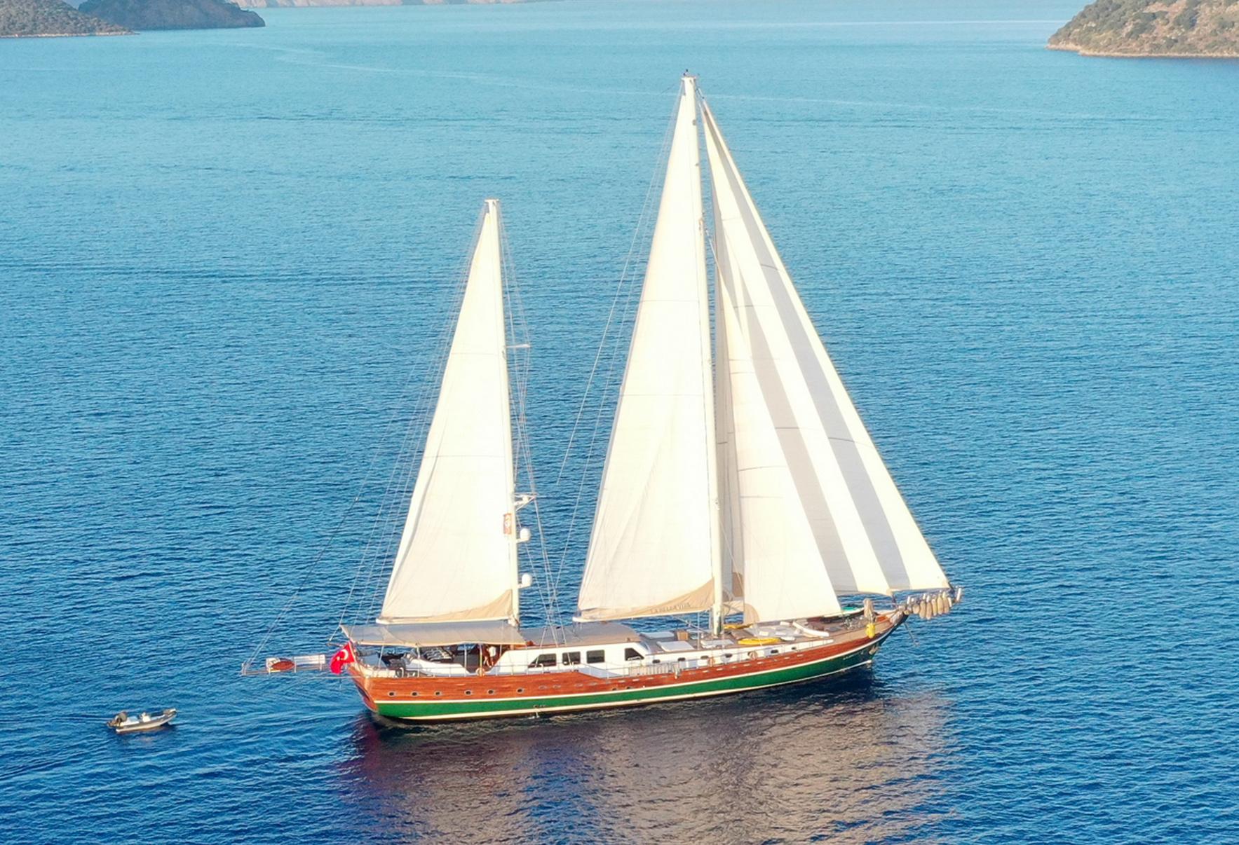 La Bella Vita gulet amenities aerial view in Türkiye