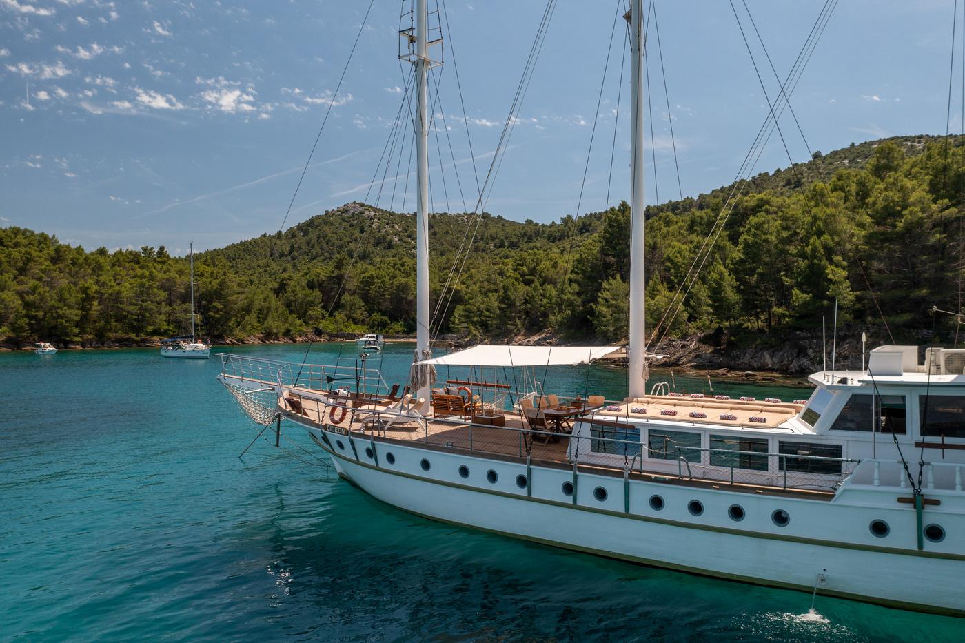 Gideon gulet amenities aerial view in Croatia