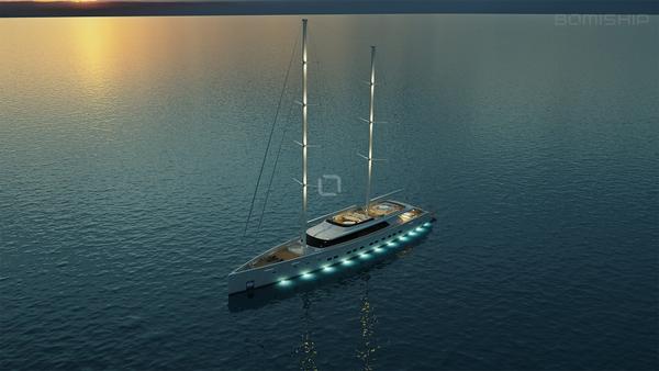 Ad Astra gulet aerial view in Croatia