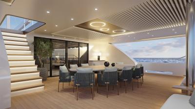 Ad Astra gulet exterior deck in Croatia