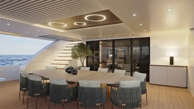 Ad Astra gulet exterior deck in Croatia