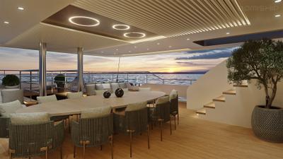 Ad Astra gulet exterior deck in Croatia