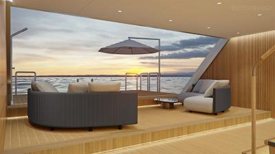 Ad Astra gulet amenities exterior deck in Croatia