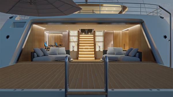 Ad Astra gulet amenities exterior deck in Croatia