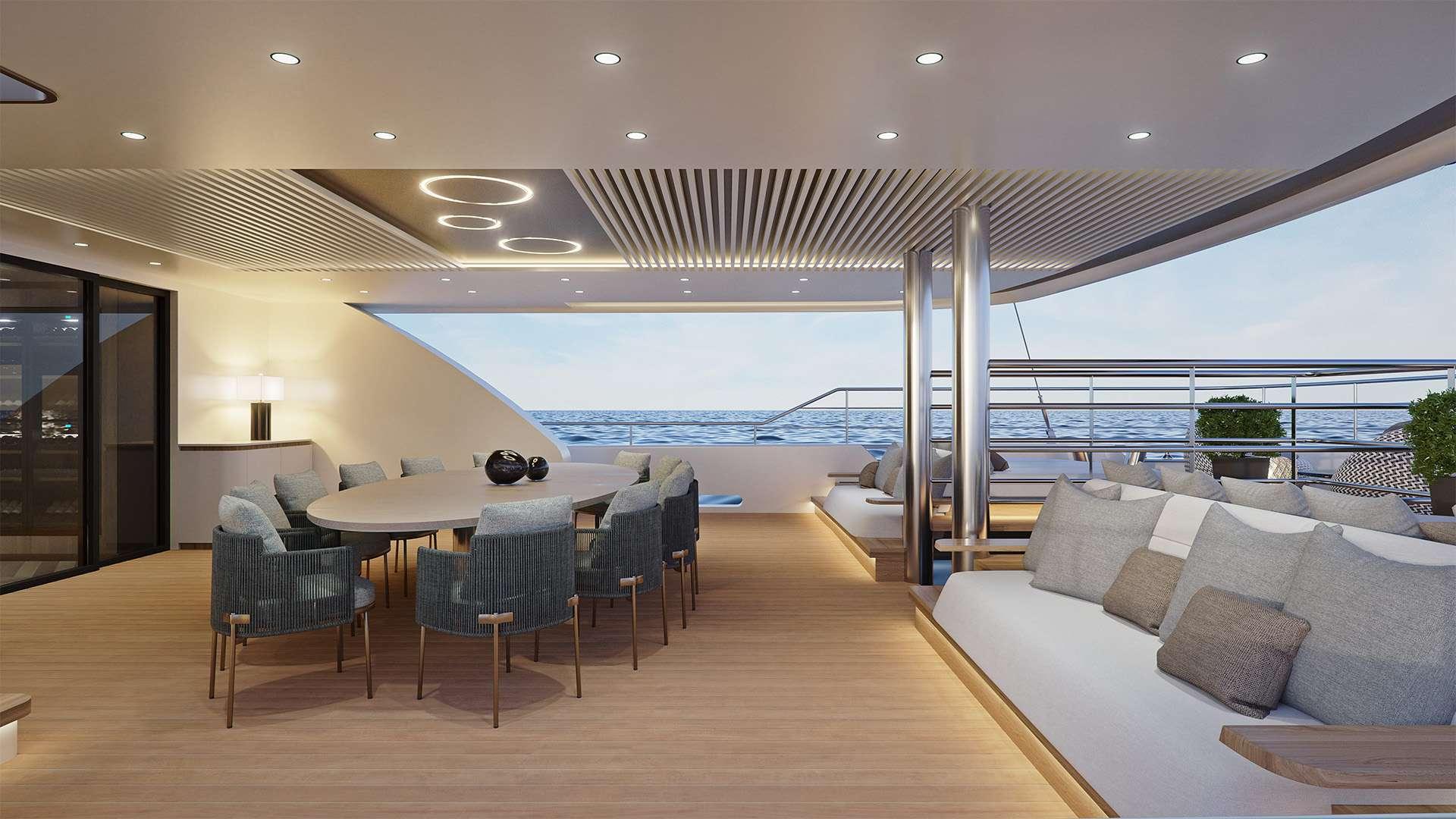 Ad Astra gulet amenities exterior deck in Croatia