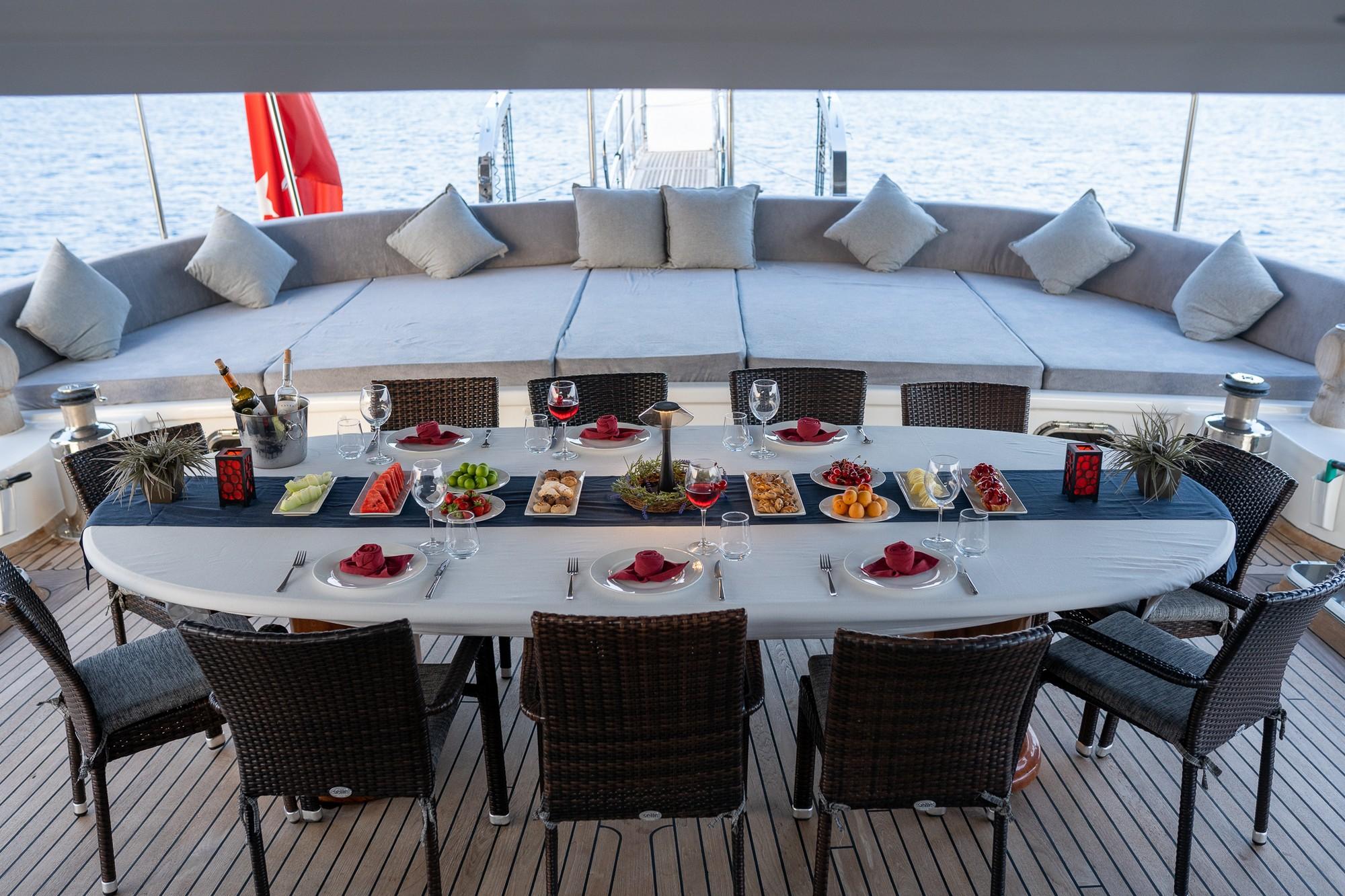 Bella Mare gulet amenities exterior deck in Türkiye