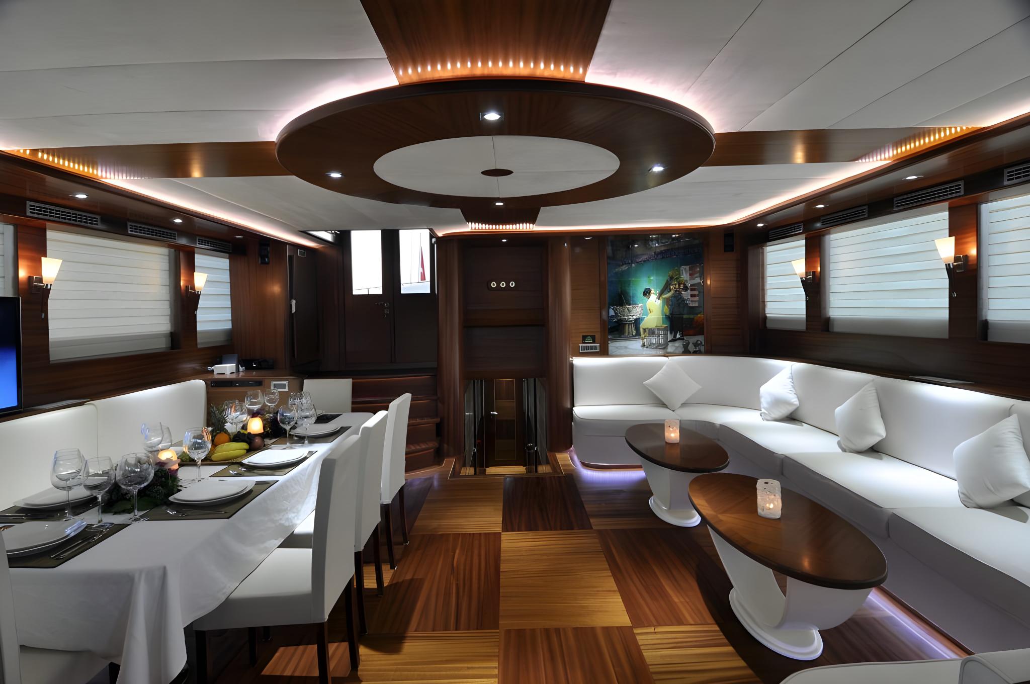 Dolce Mare gulet amenities exterior deck in Türkiye