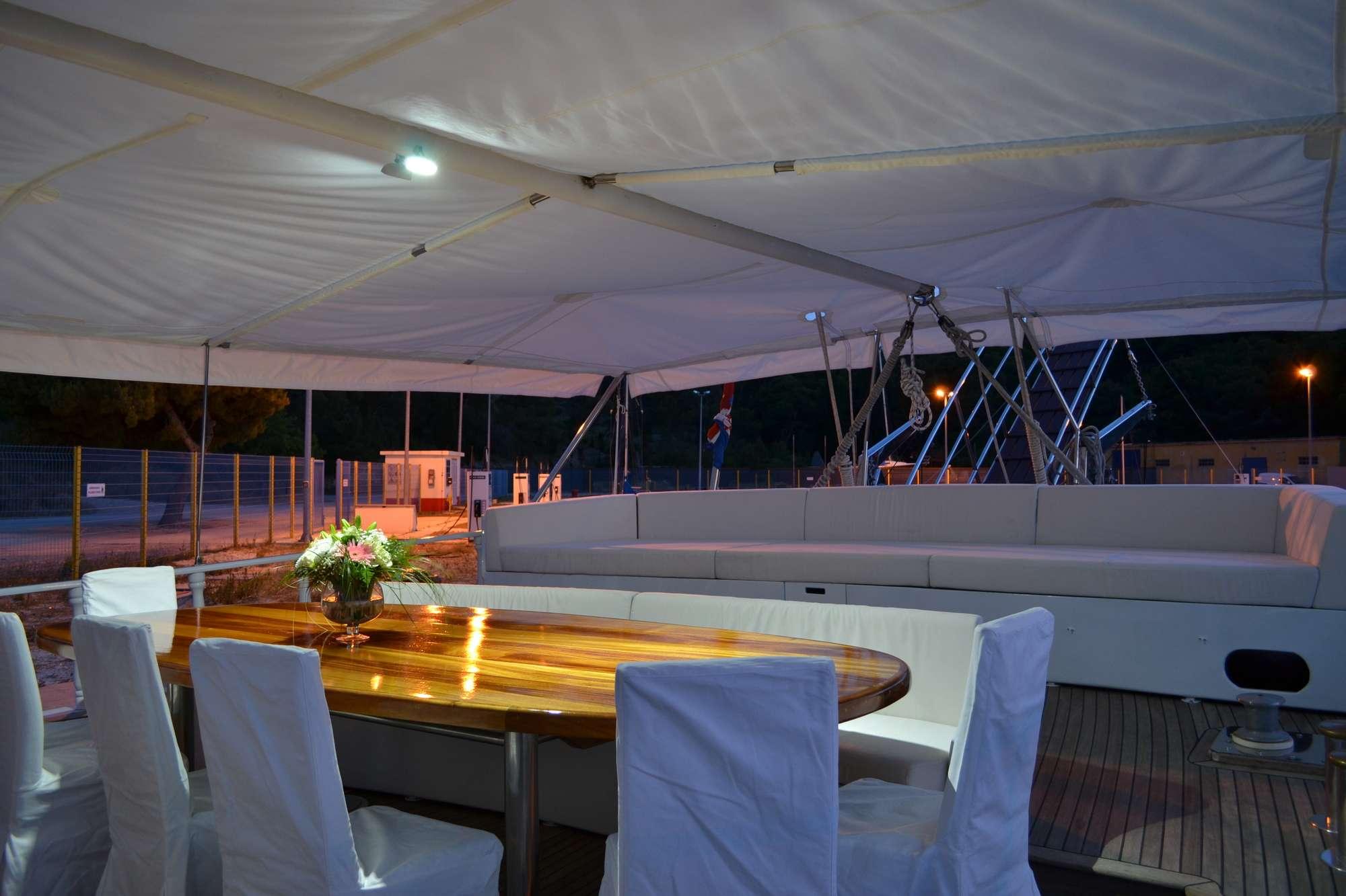Dvi Marije gulet amenities exterior deck in Italy