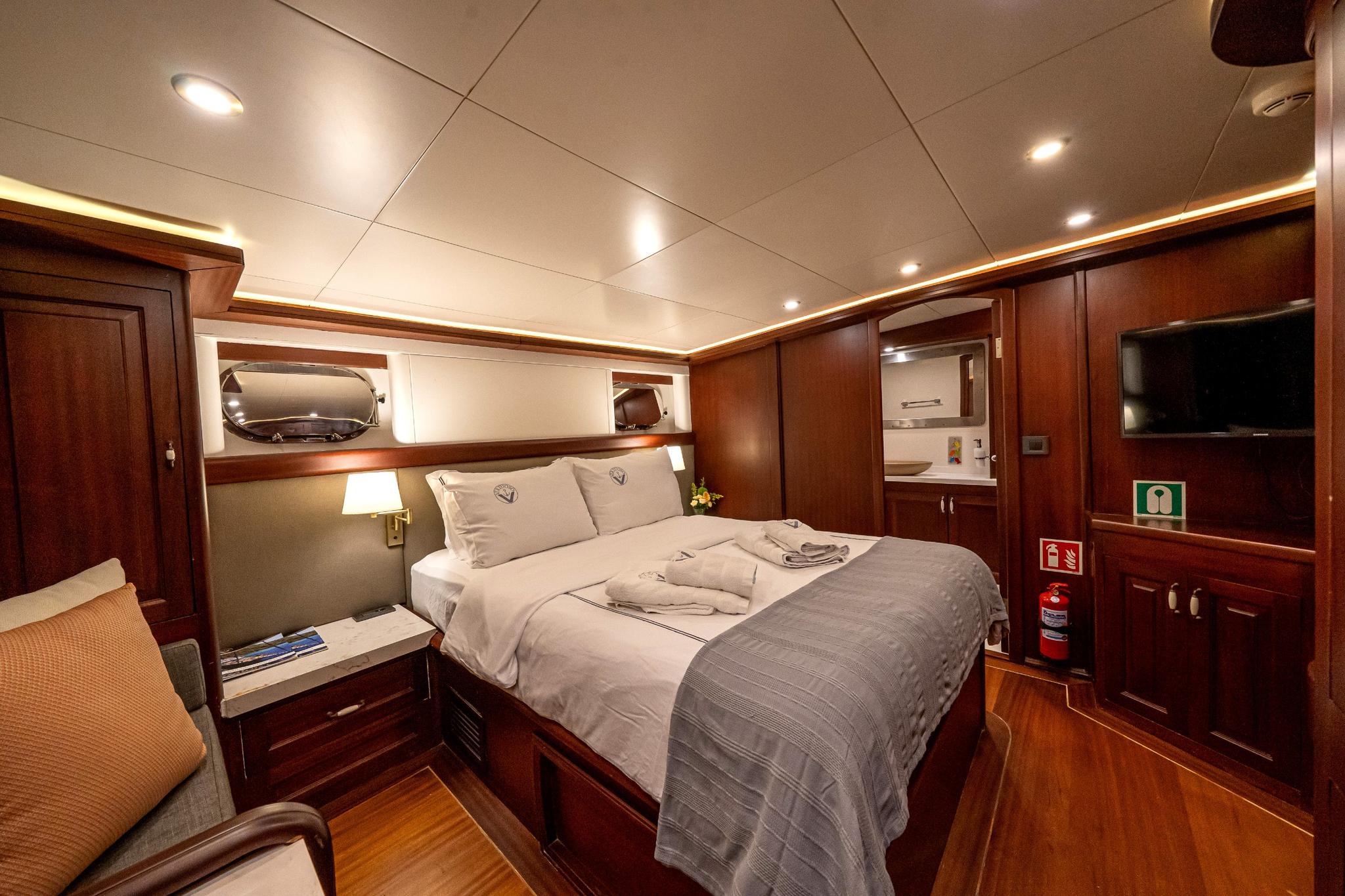 Virtuoso gulet accommodation interior cabin in Greece