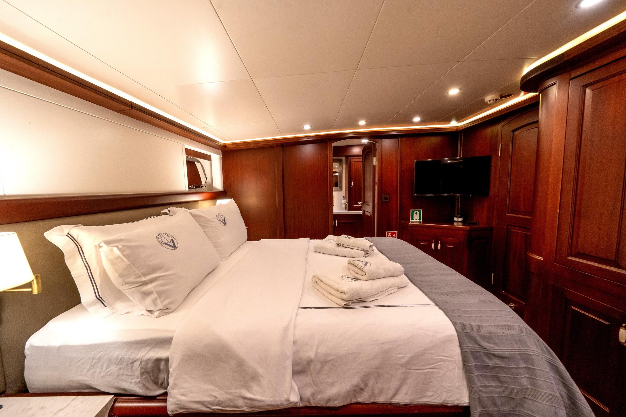 Virtuoso gulet accommodation interior cabin in Greece