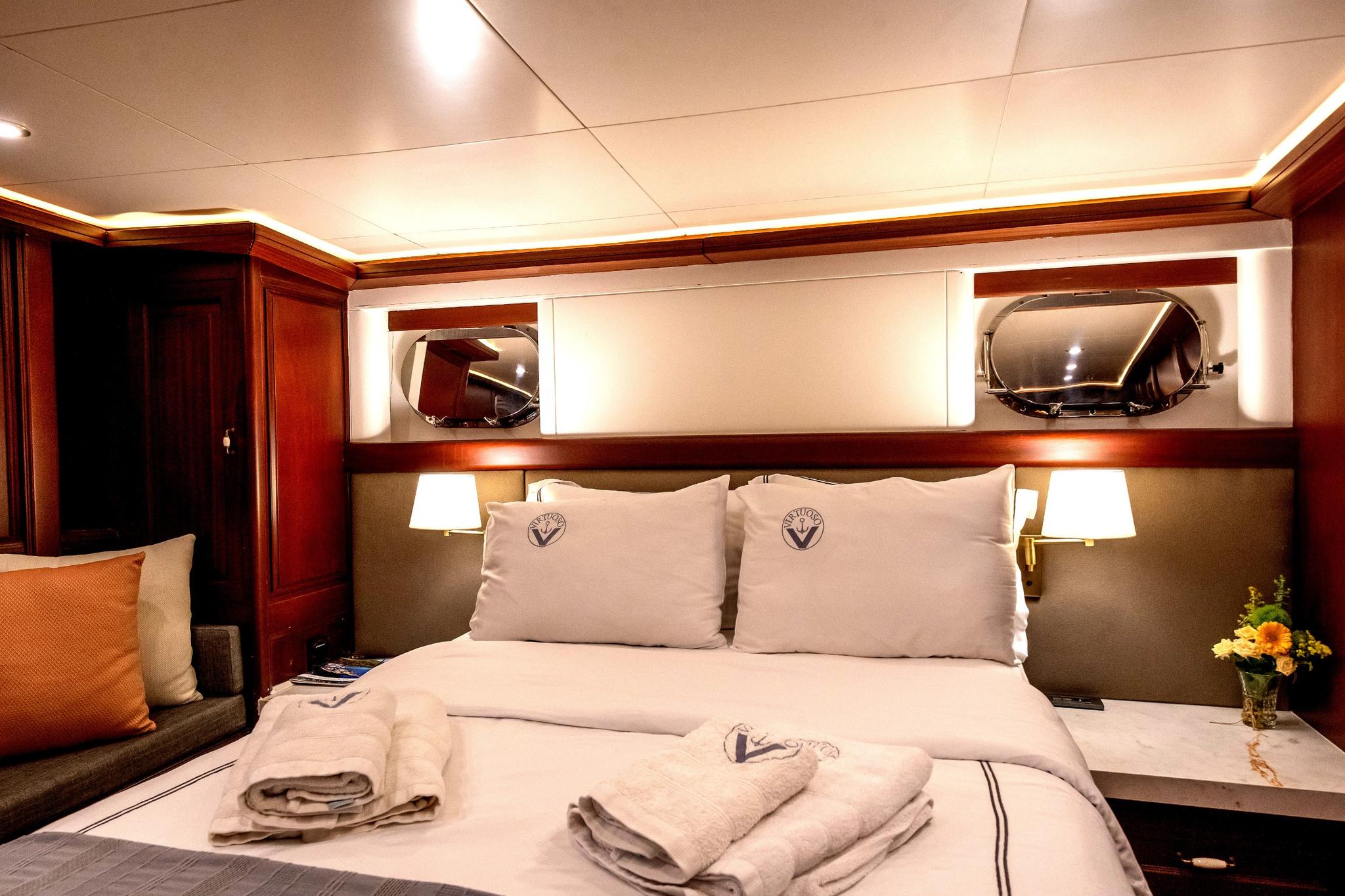 Virtuoso gulet accommodation interior cabin in Greece