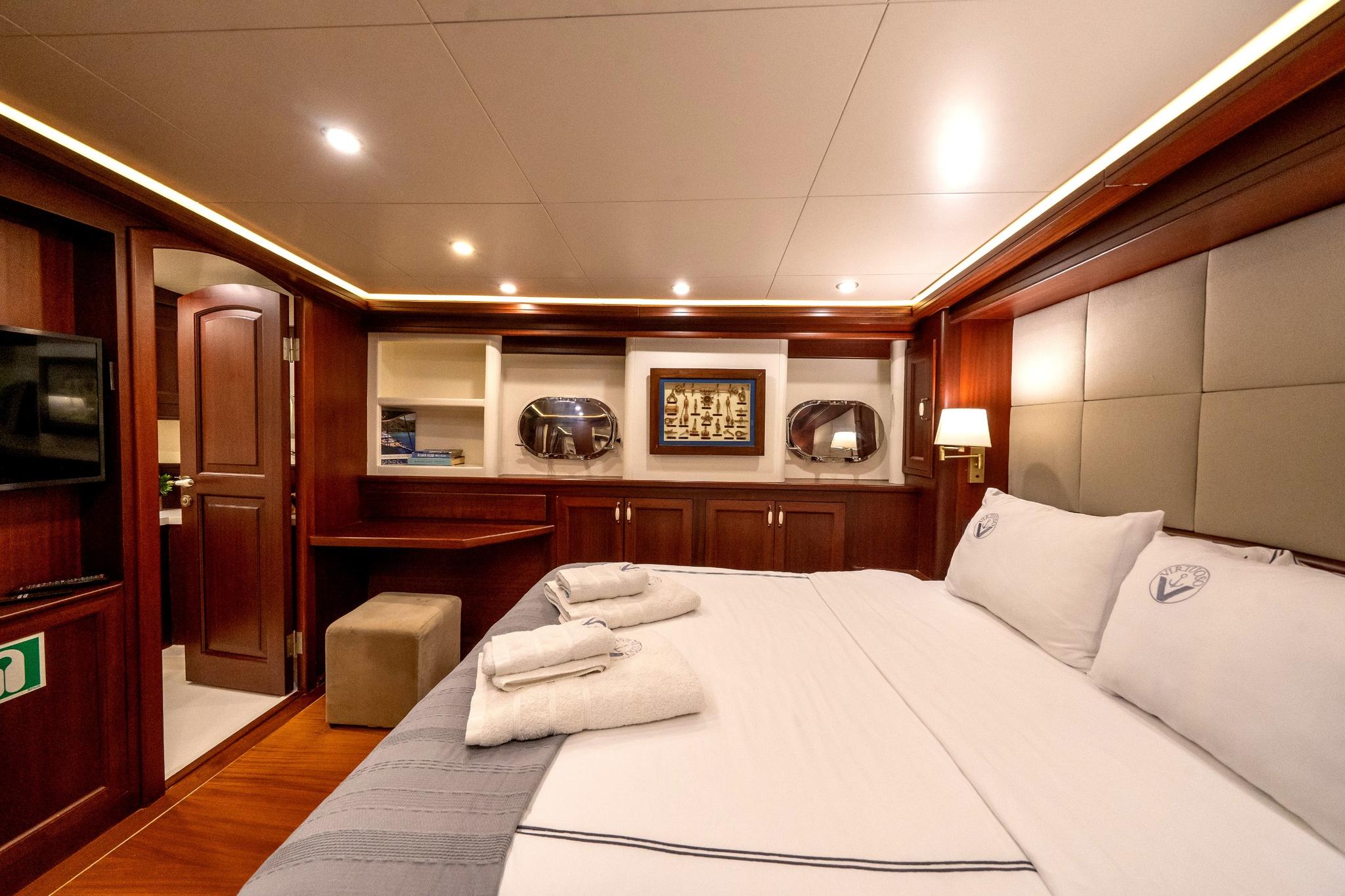 Virtuoso gulet accommodation interior cabin in Greece