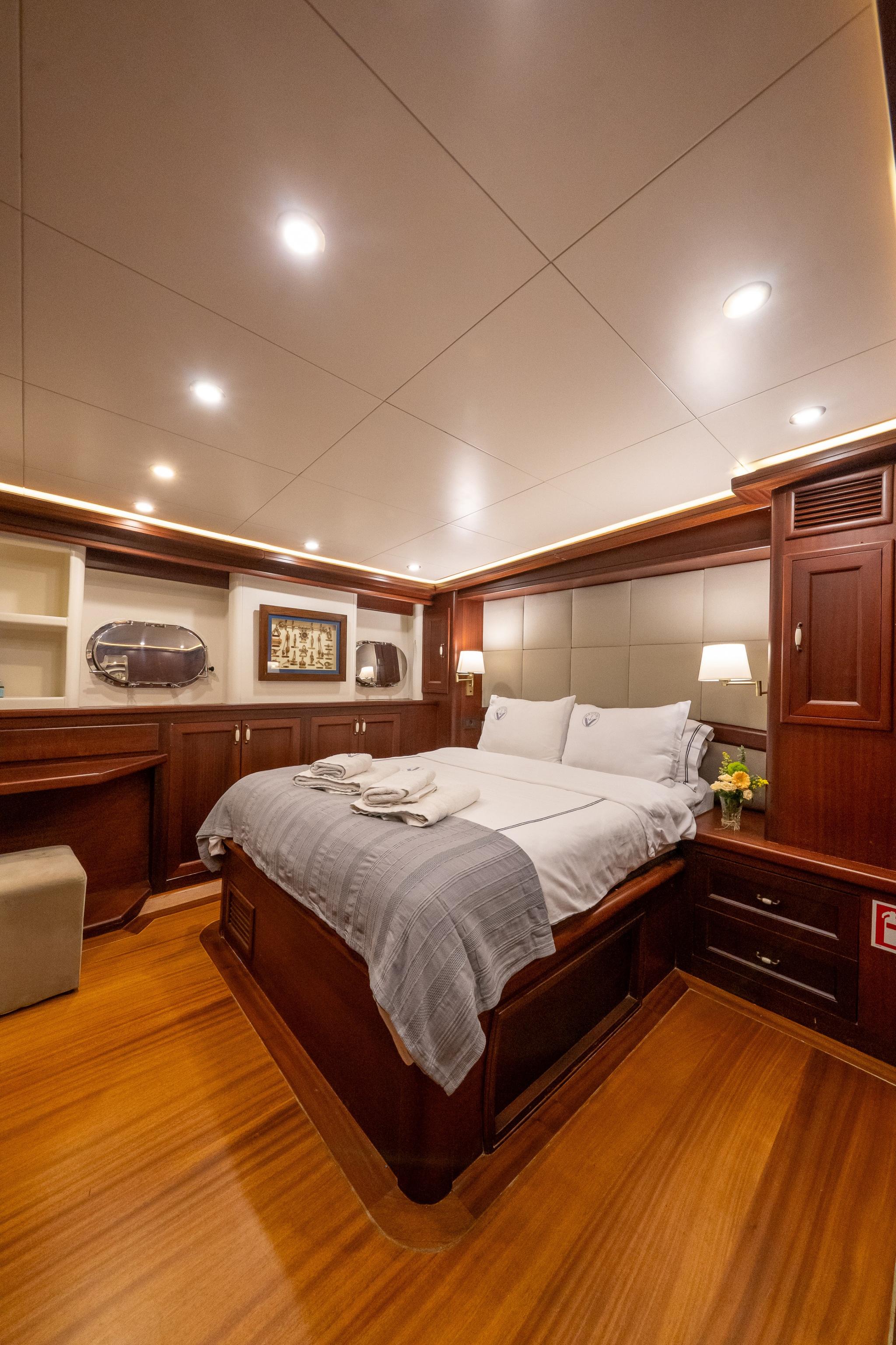 Virtuoso gulet accommodation interior cabin in Greece