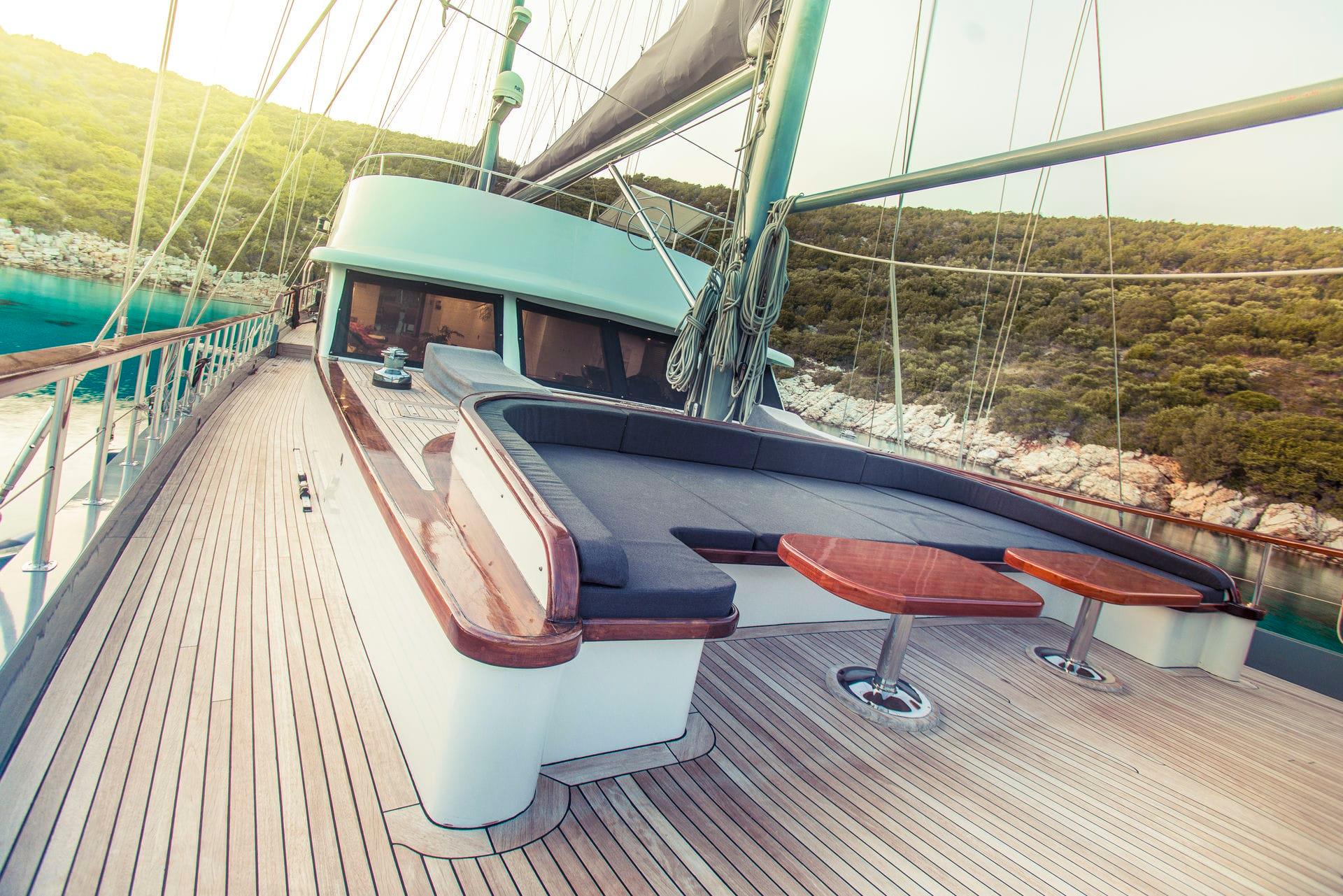 Virtuoso gulet amenities exterior deck in Greece