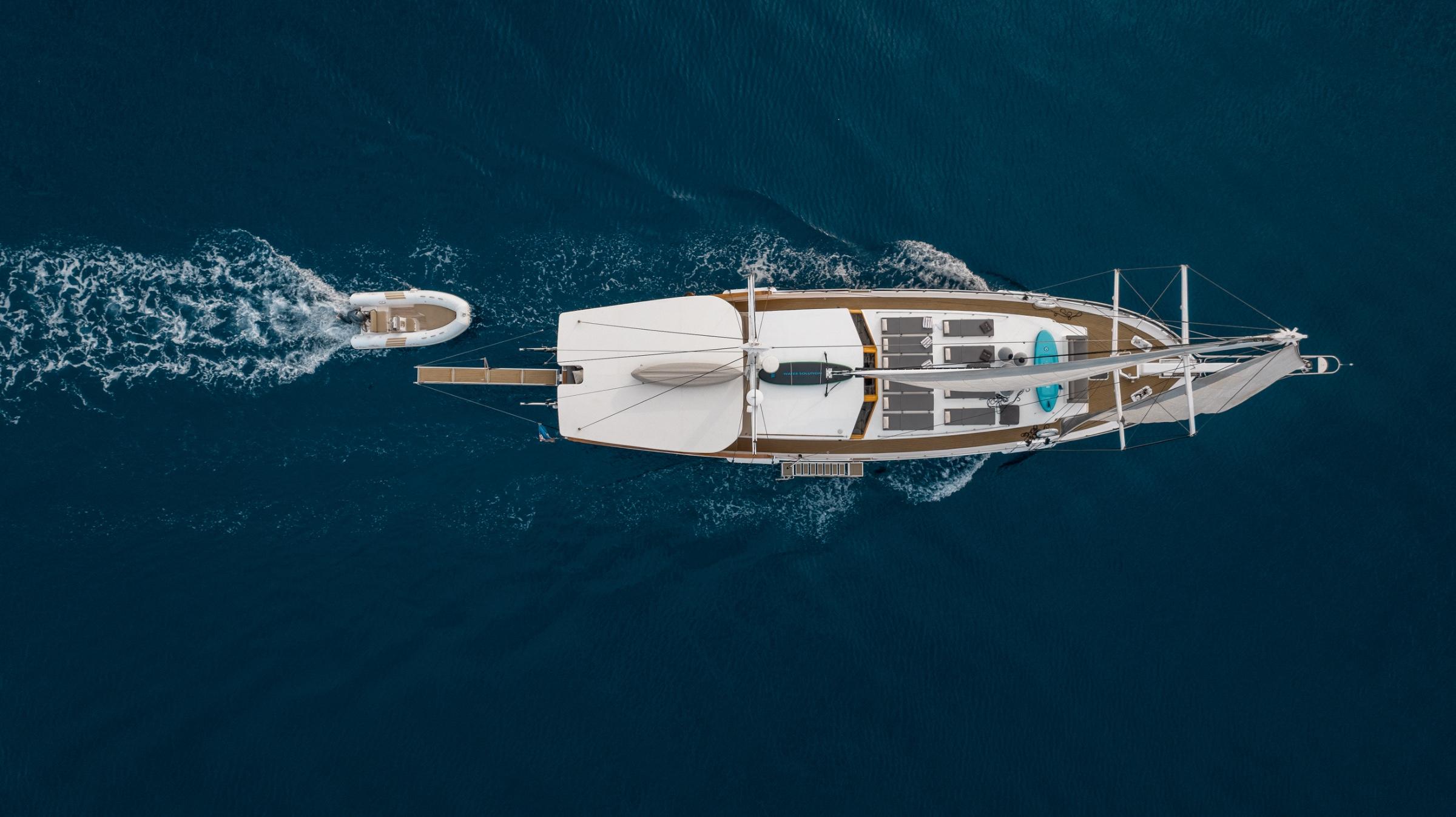 Andeo gulet aerial view in Croatia