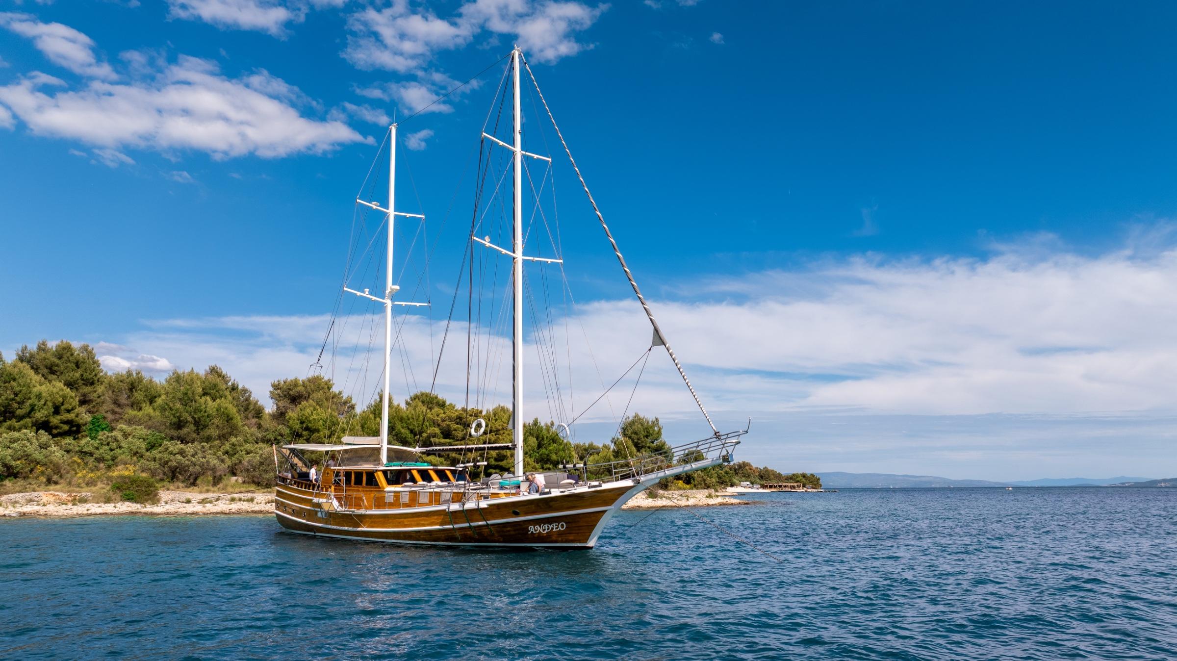 Andeo gulet amenities exterior deck in Croatia