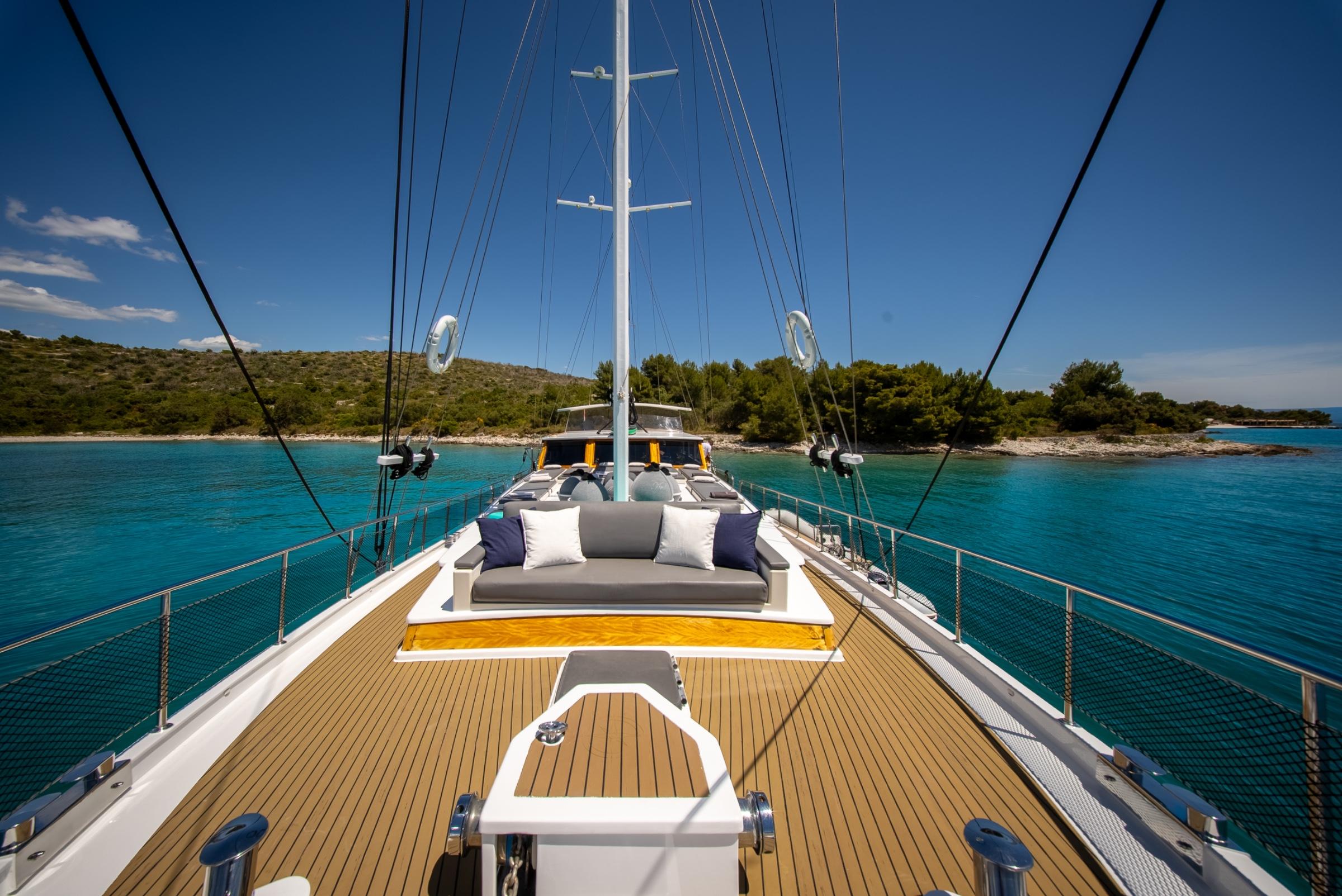 Andeo gulet amenities exterior deck in Croatia