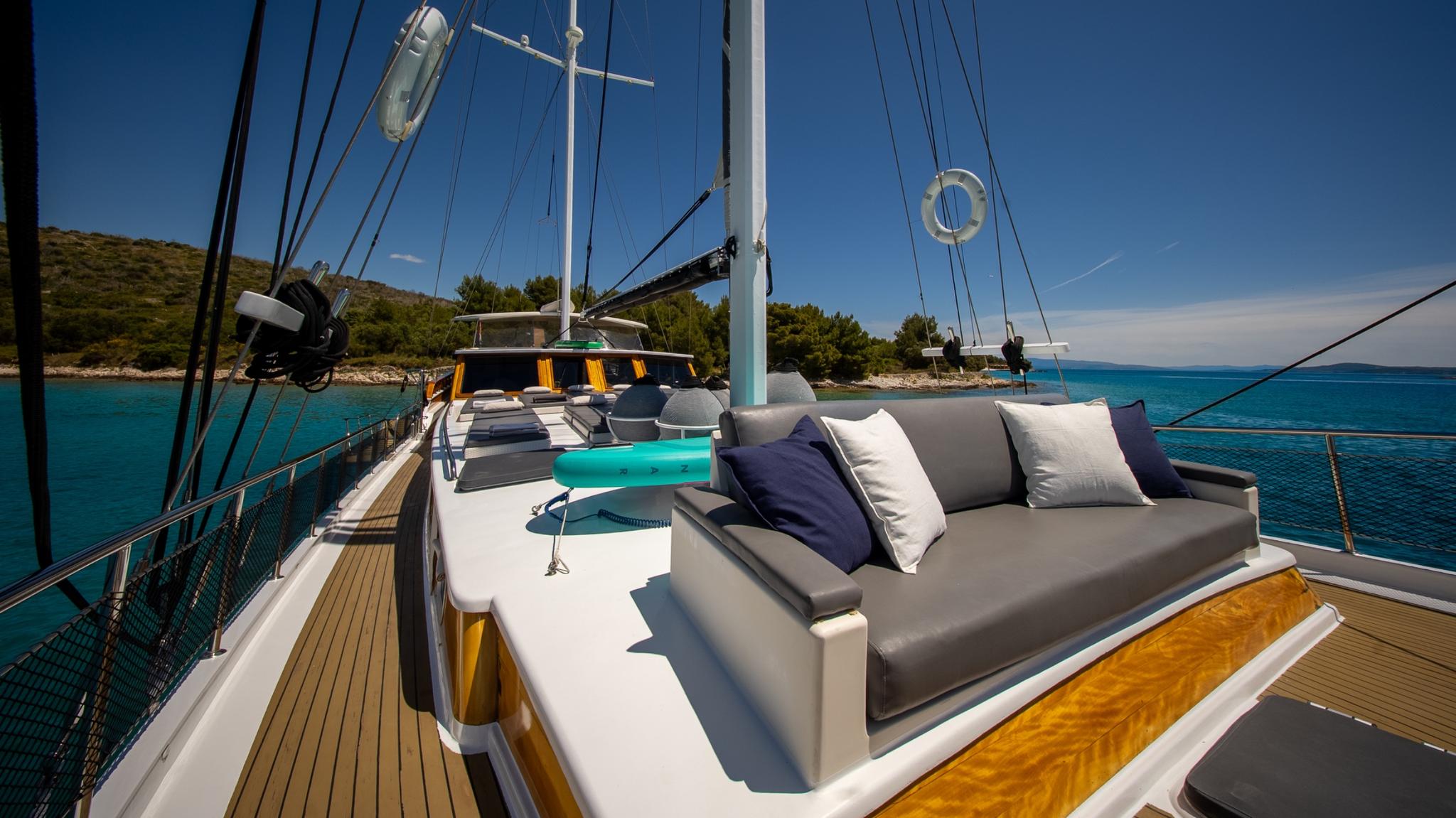 Anđeo gulet exterior deck in Croatia
