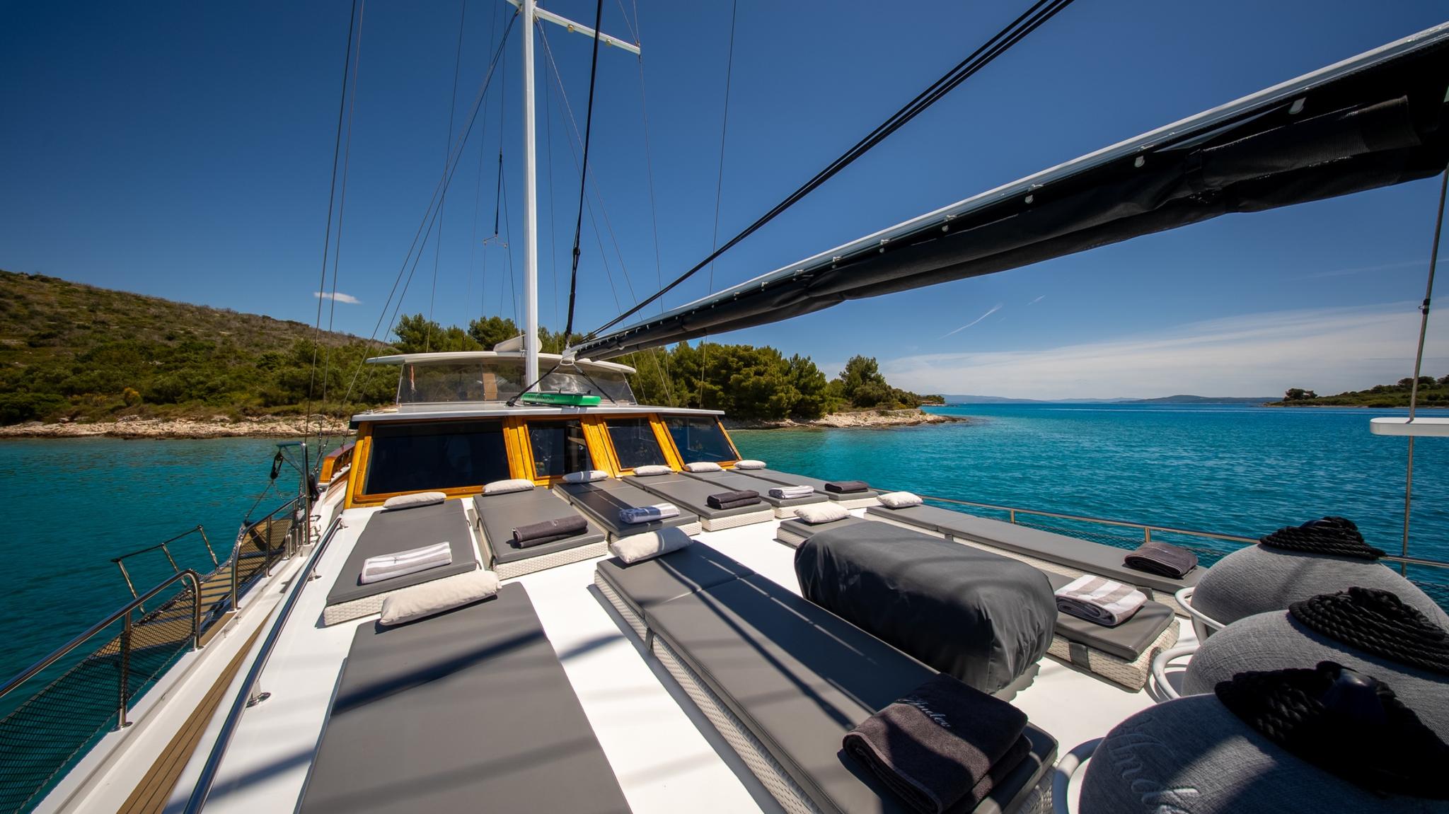 Anđeo gulet exterior deck in Croatia