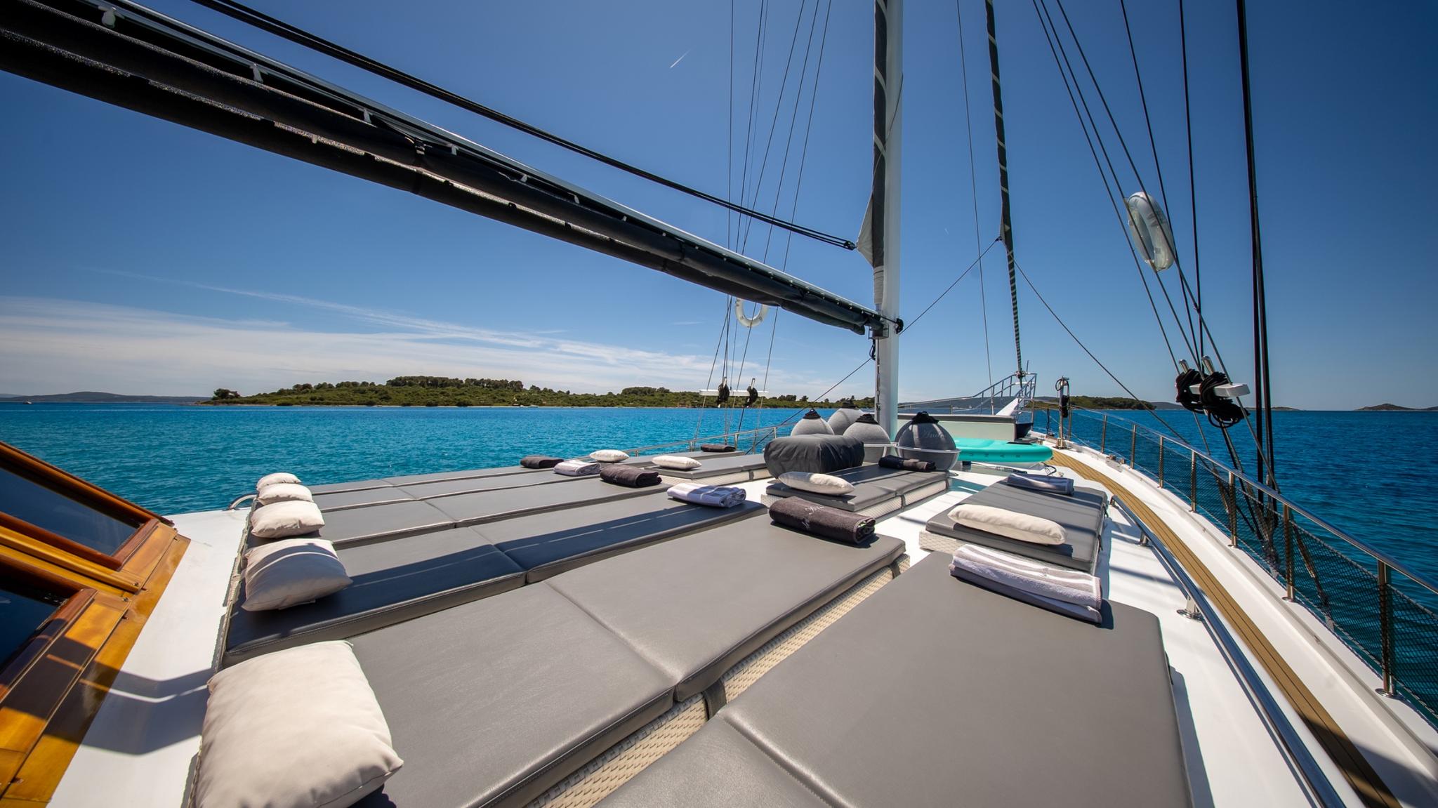 Anđeo gulet exterior deck in Croatia