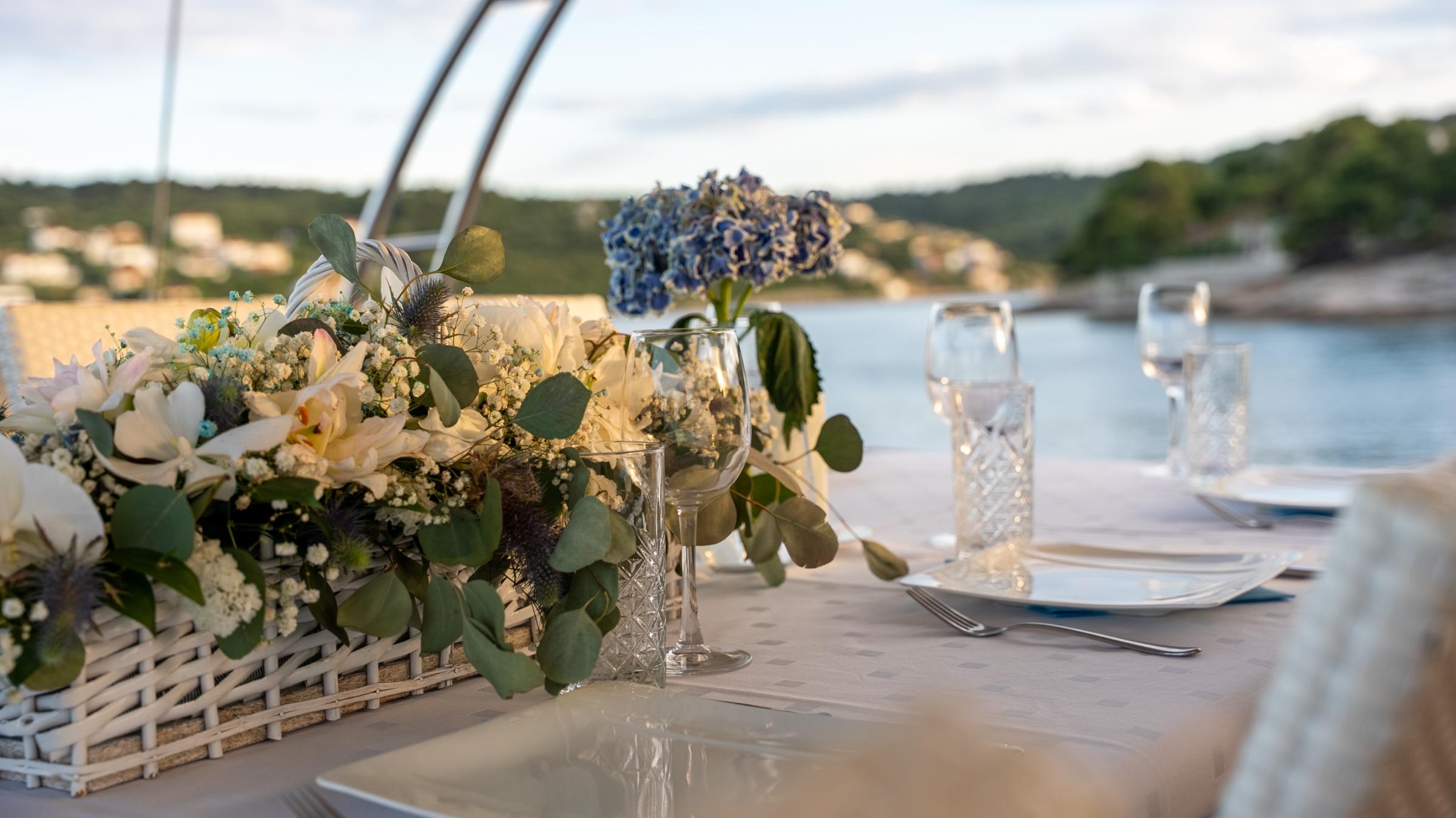 Andeo gulet lifestyle dining in Croatia