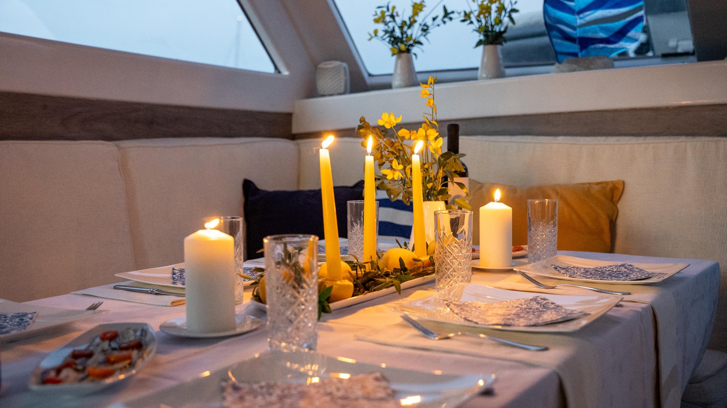 Andeo gulet lifestyle dining in Croatia