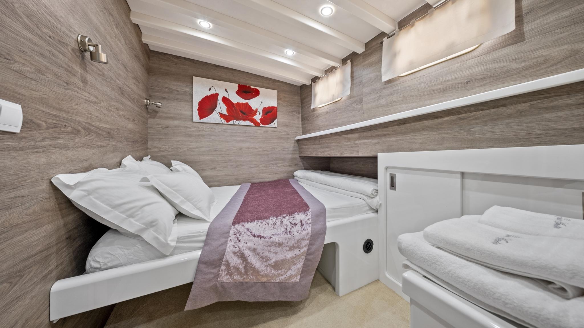 Anđeo gulet interior cabin in Croatia