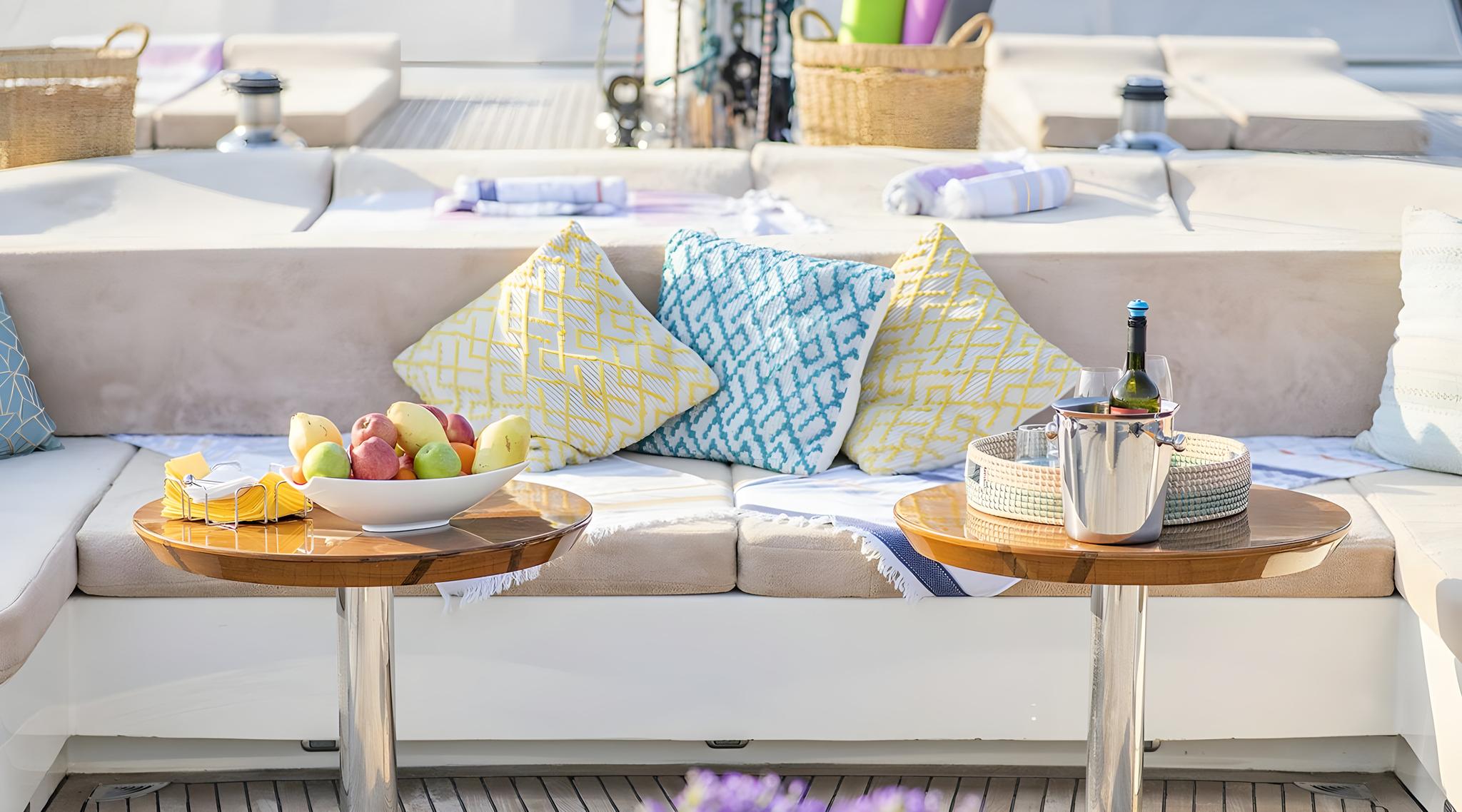 Dragon Fly gulet amenities exterior deck in Türkiye