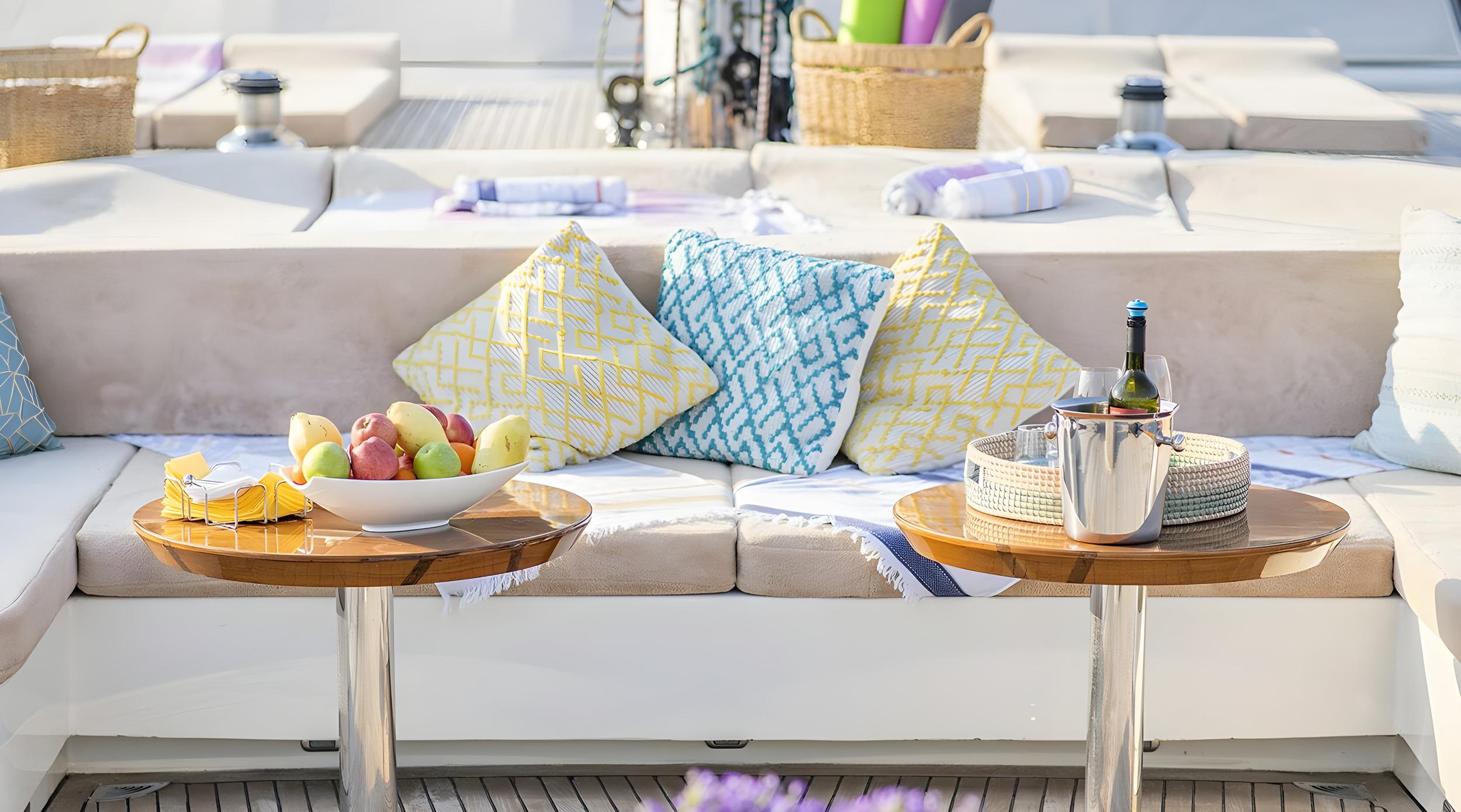 Dragon Fly gulet amenities exterior deck in Türkiye