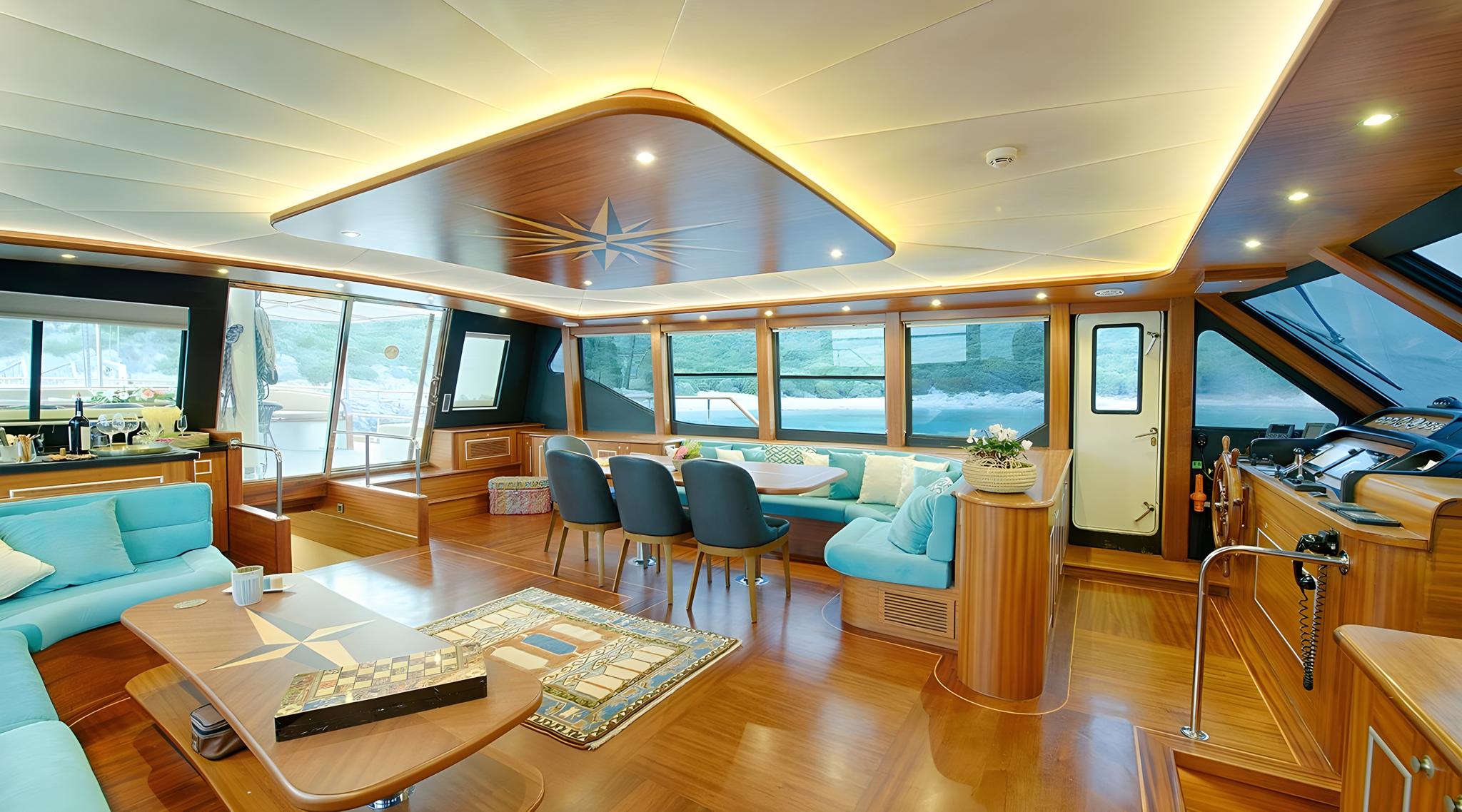 Dragon Fly gulet amenities interior cabin in Türkiye
