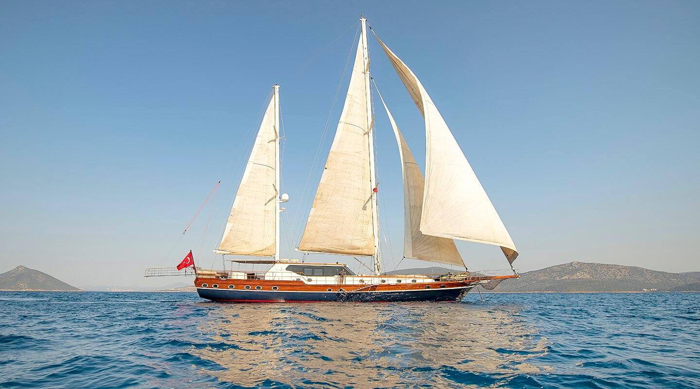 Dragon Fly gulet amenities aerial view in Türkiye