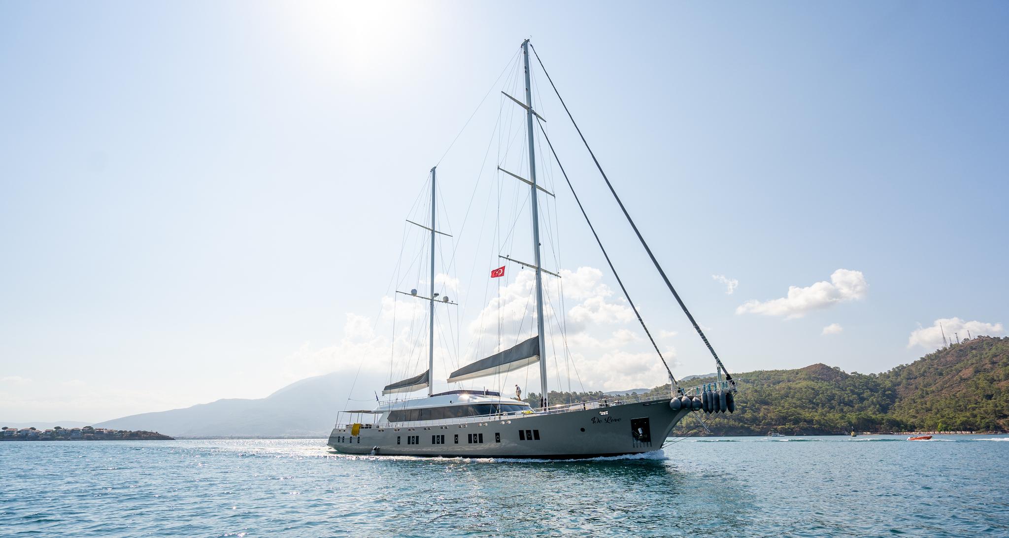De Love gulet amenities aerial view in Türkiye