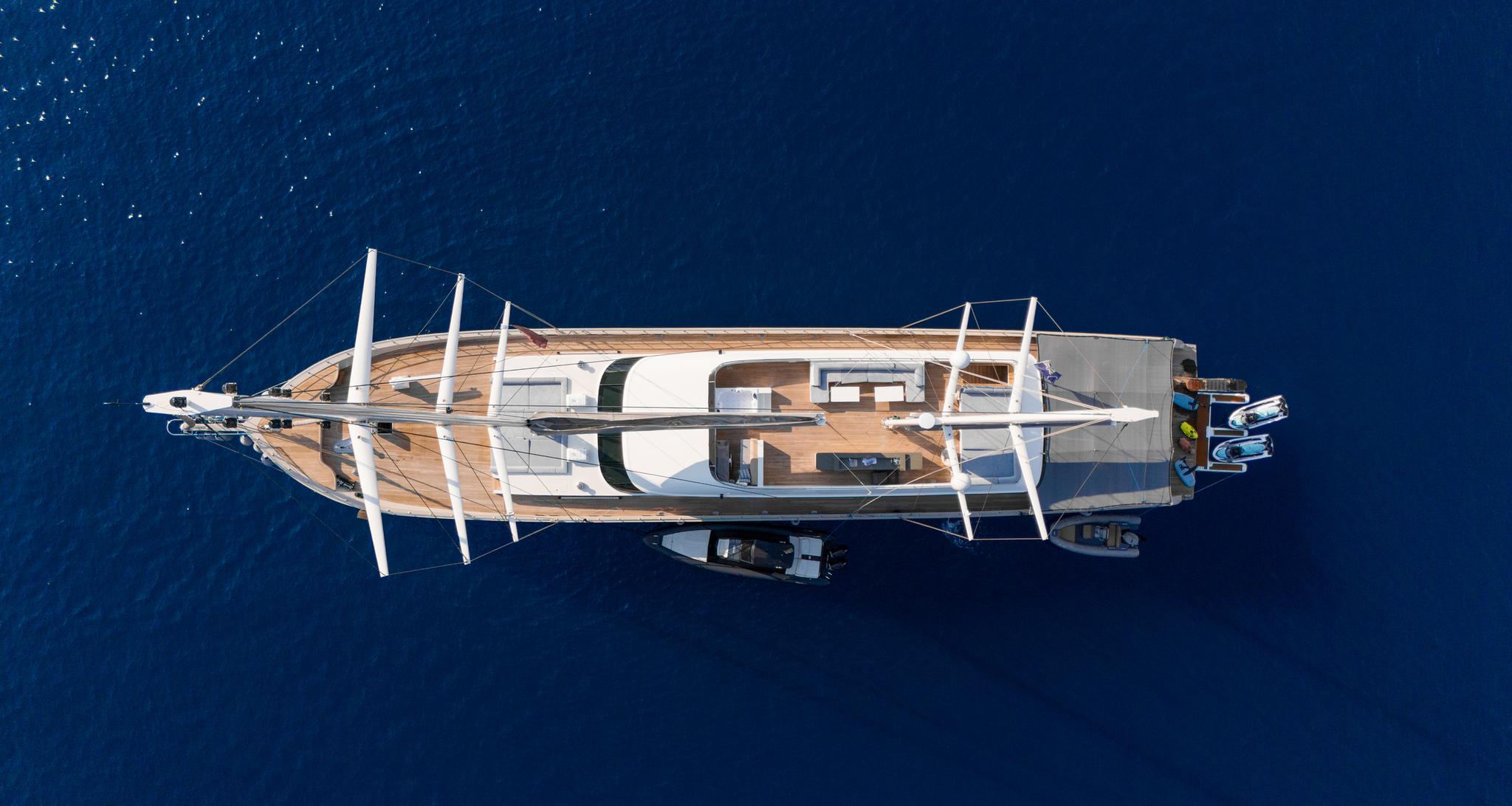 De Love gulet aerial view in Türkiye