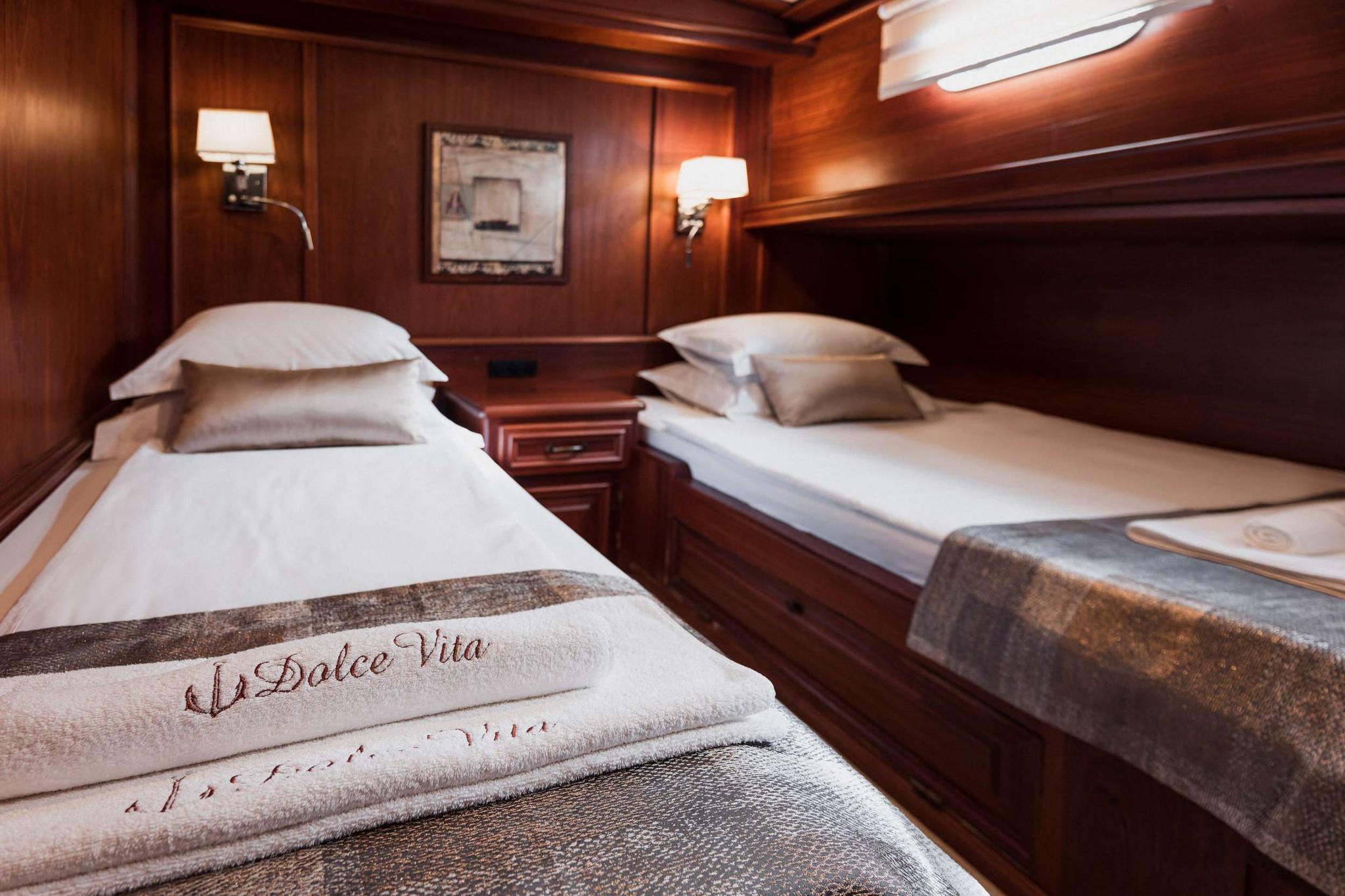 Dolce Vita gulet accommodation interior cabin in Croatia