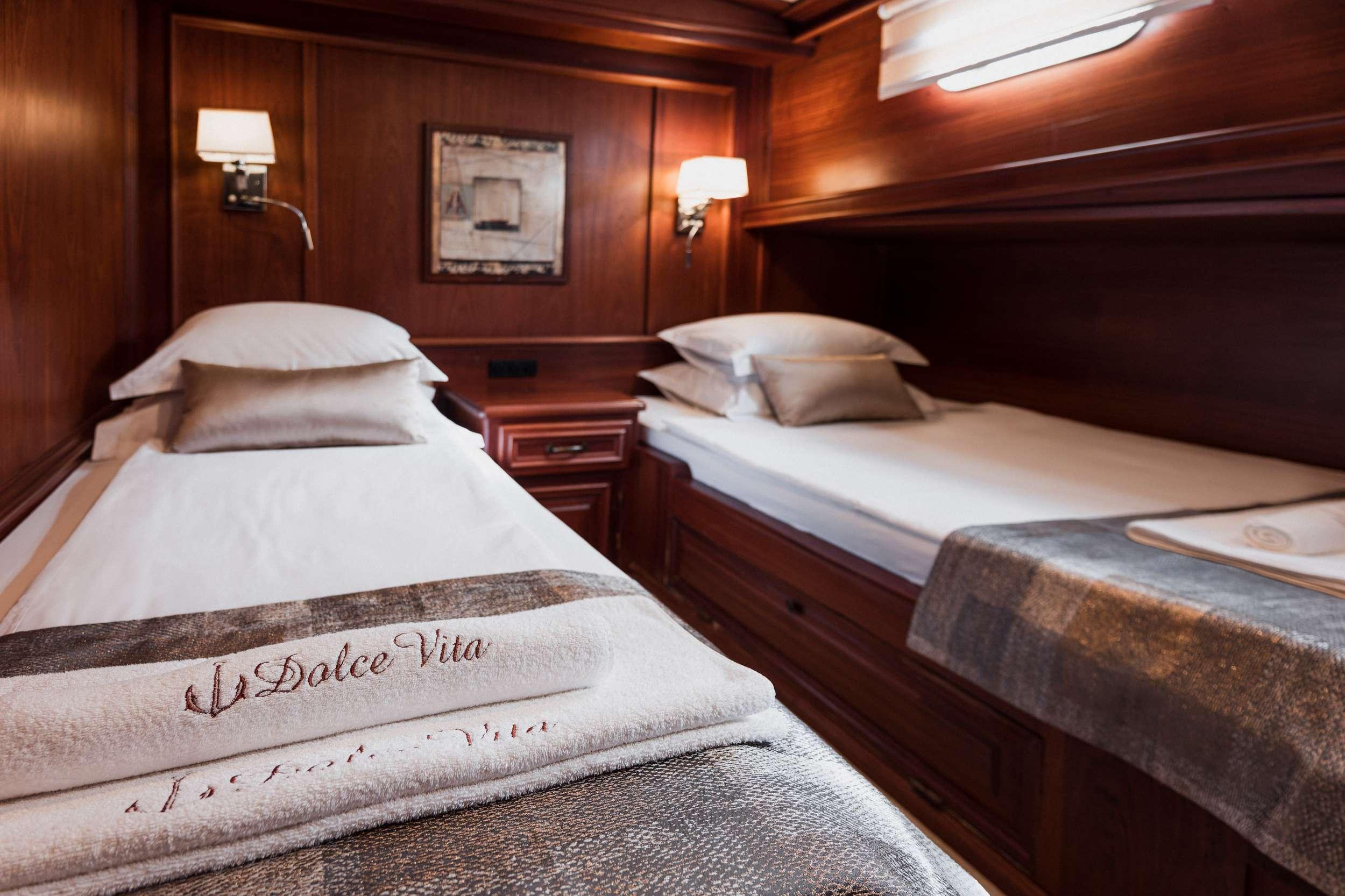 Dolce Vita gulet accommodation interior cabin in Croatia