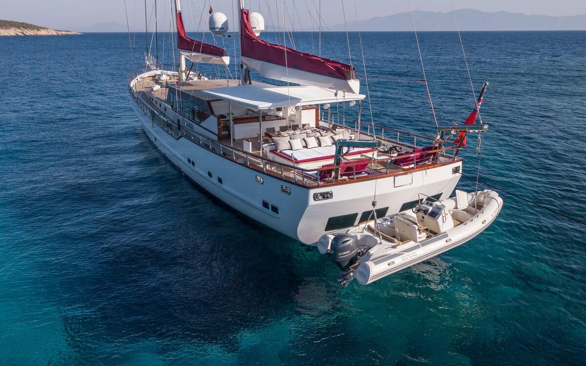 THAT'S AMORE gulet amenities exterior deck in Greece