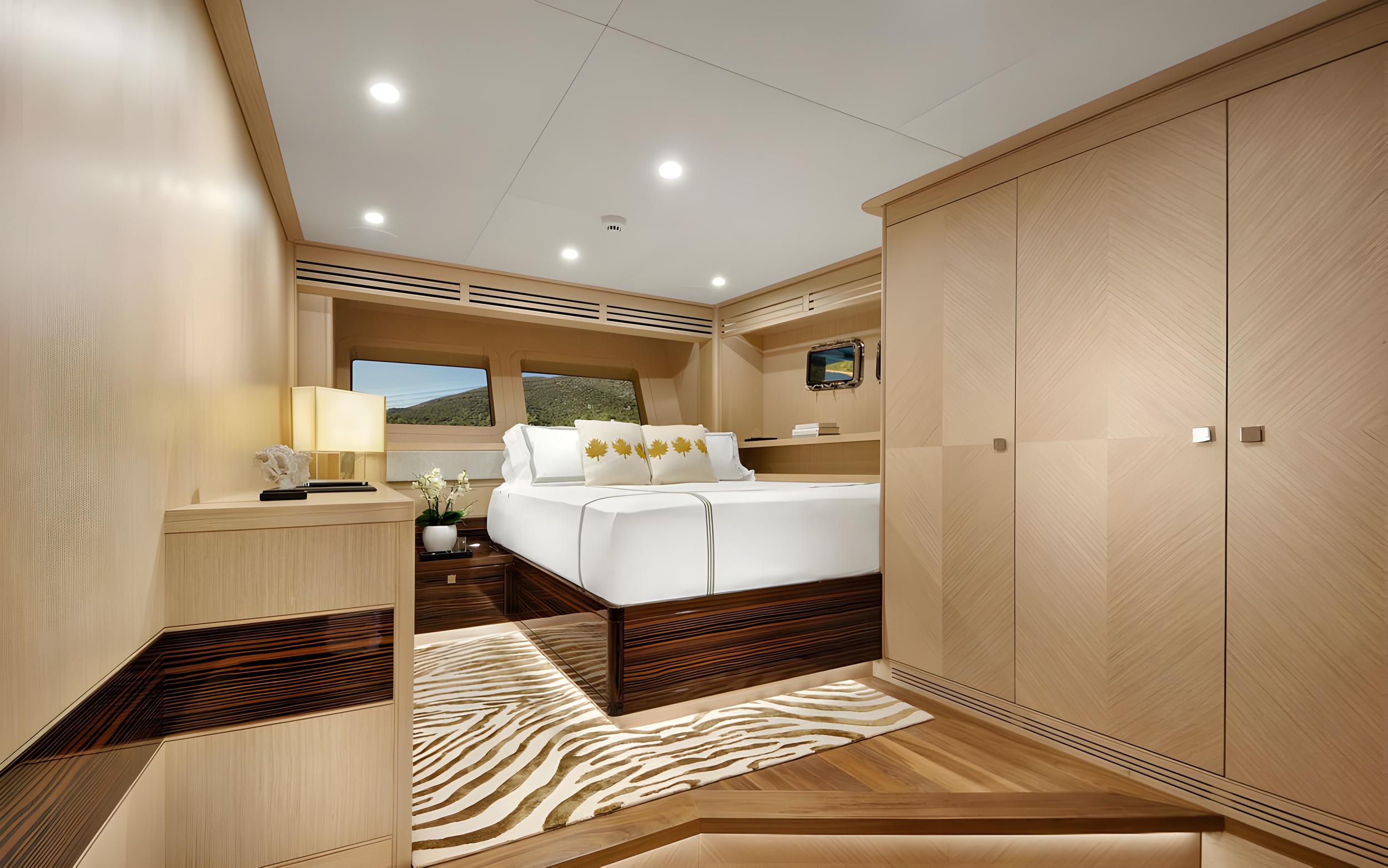 THAT'S AMORE gulet accommodation interior cabin in Greece
