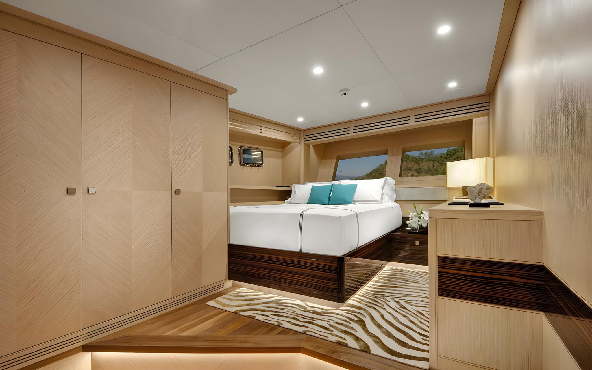 THAT'S AMORE gulet accommodation interior cabin in Greece