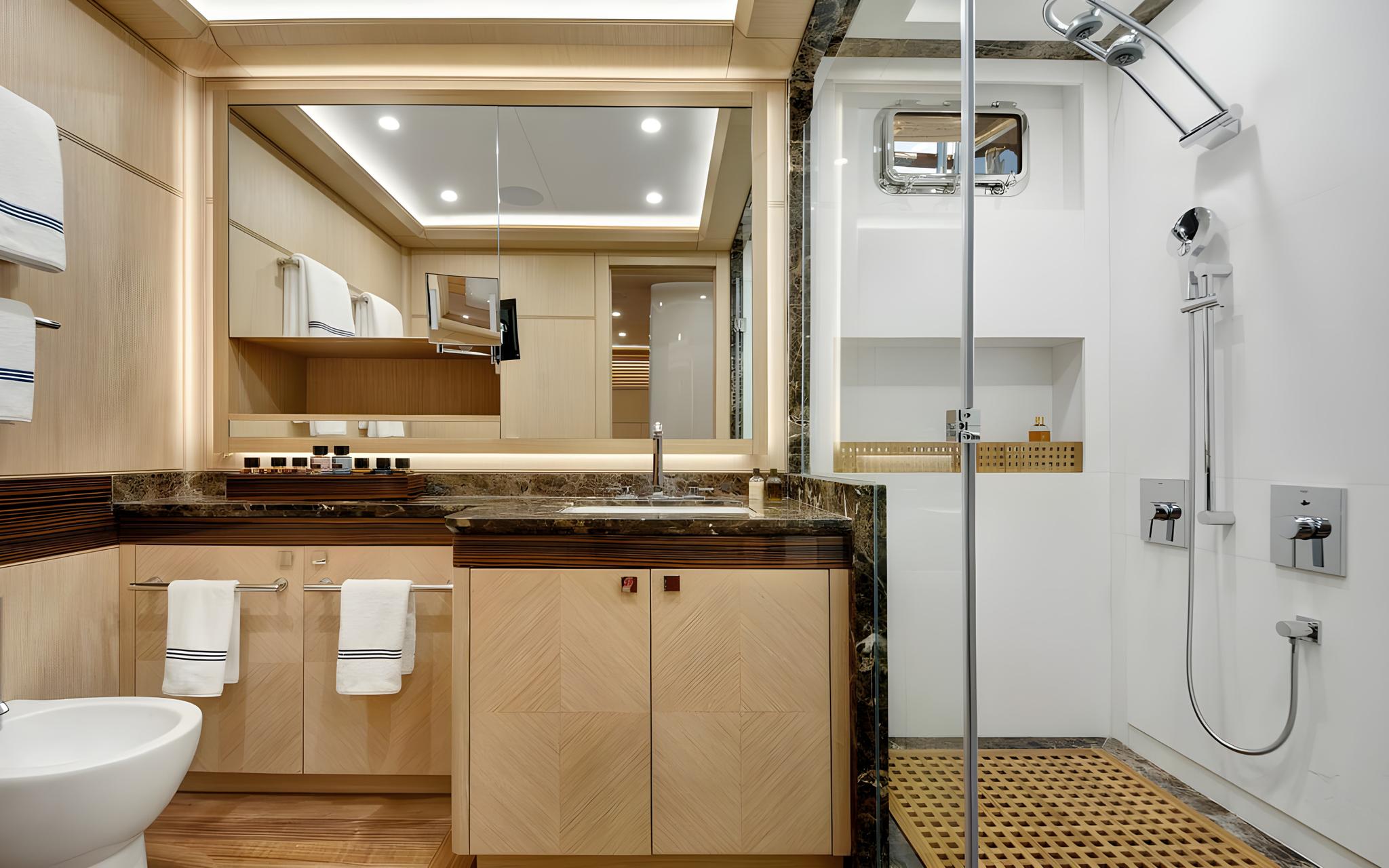 THAT'S AMORE gulet accommodation interior cabin in Greece