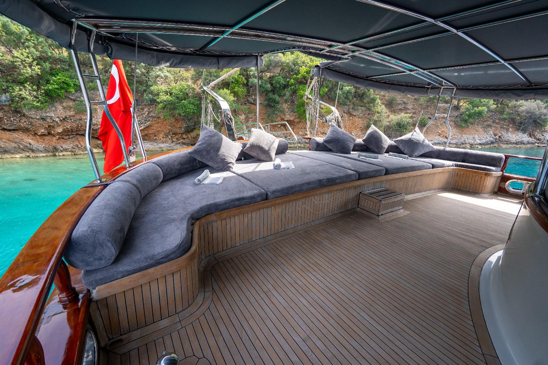 Berrak Su gulet amenities exterior deck in Türkiye