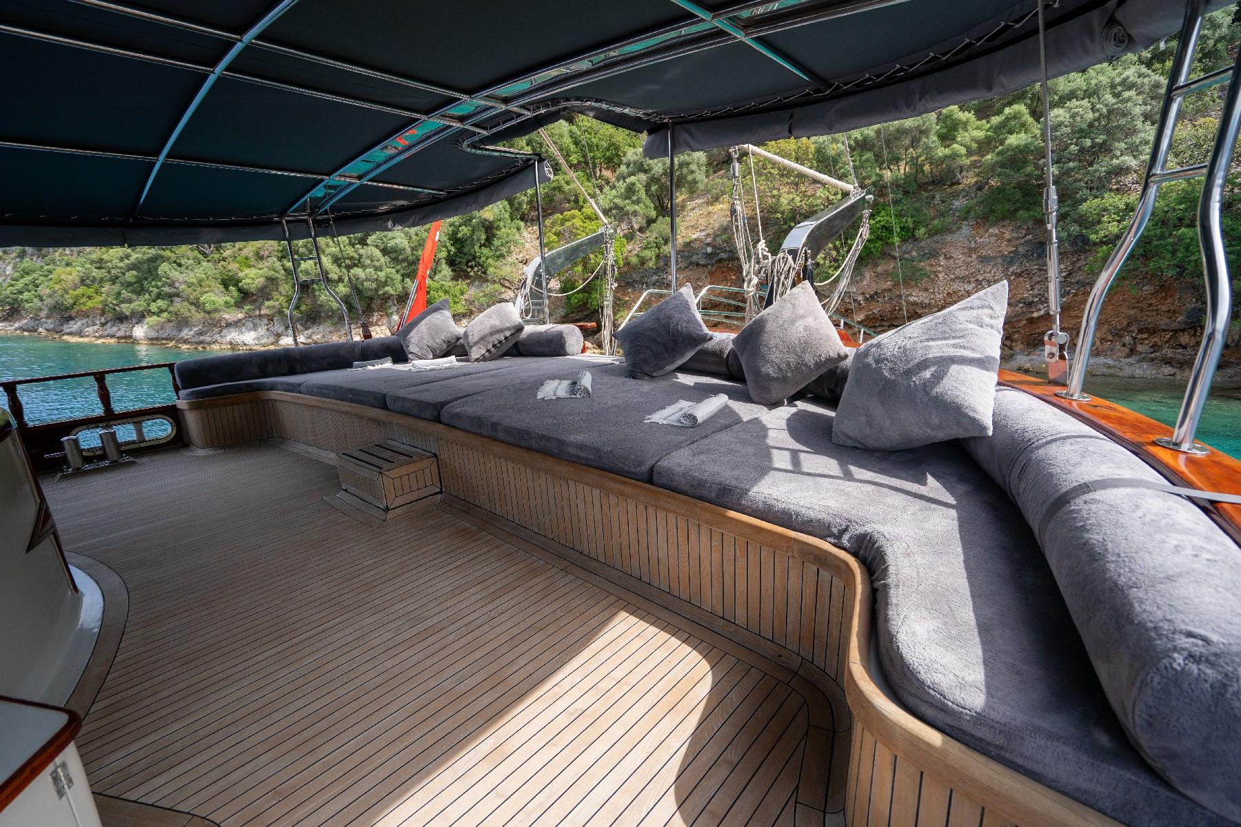 Berrak Su gulet amenities exterior deck in Türkiye